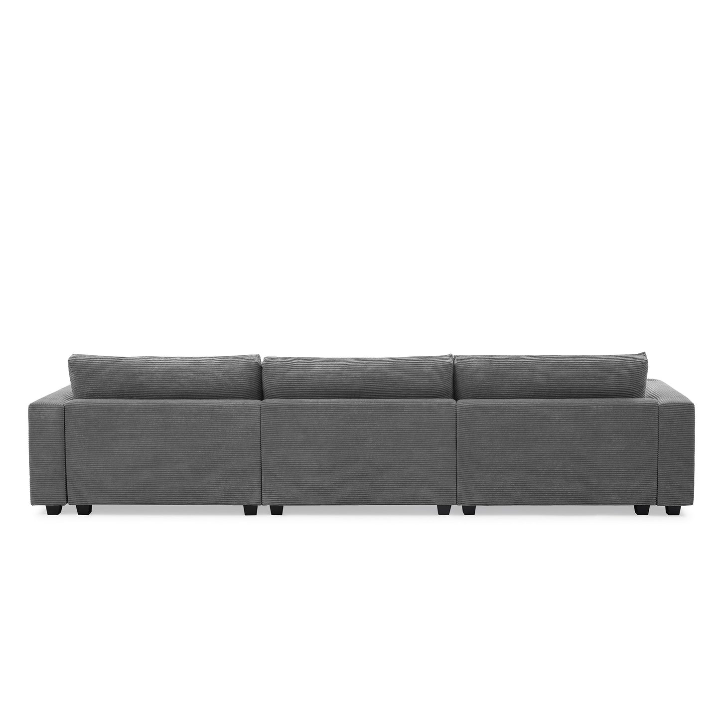 134*54"Oversized Corduroy Sectional Sofa,L Shaped Cloud Couch With USB Charging Port,Cup Holder,Deep Seat Sofa Bed