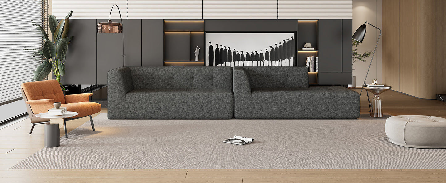 112.2*74" Modular Modular Combination Living Room Sofa Set, Modern Minimalist Sofa, Living Room Upholstered Sofa Bed