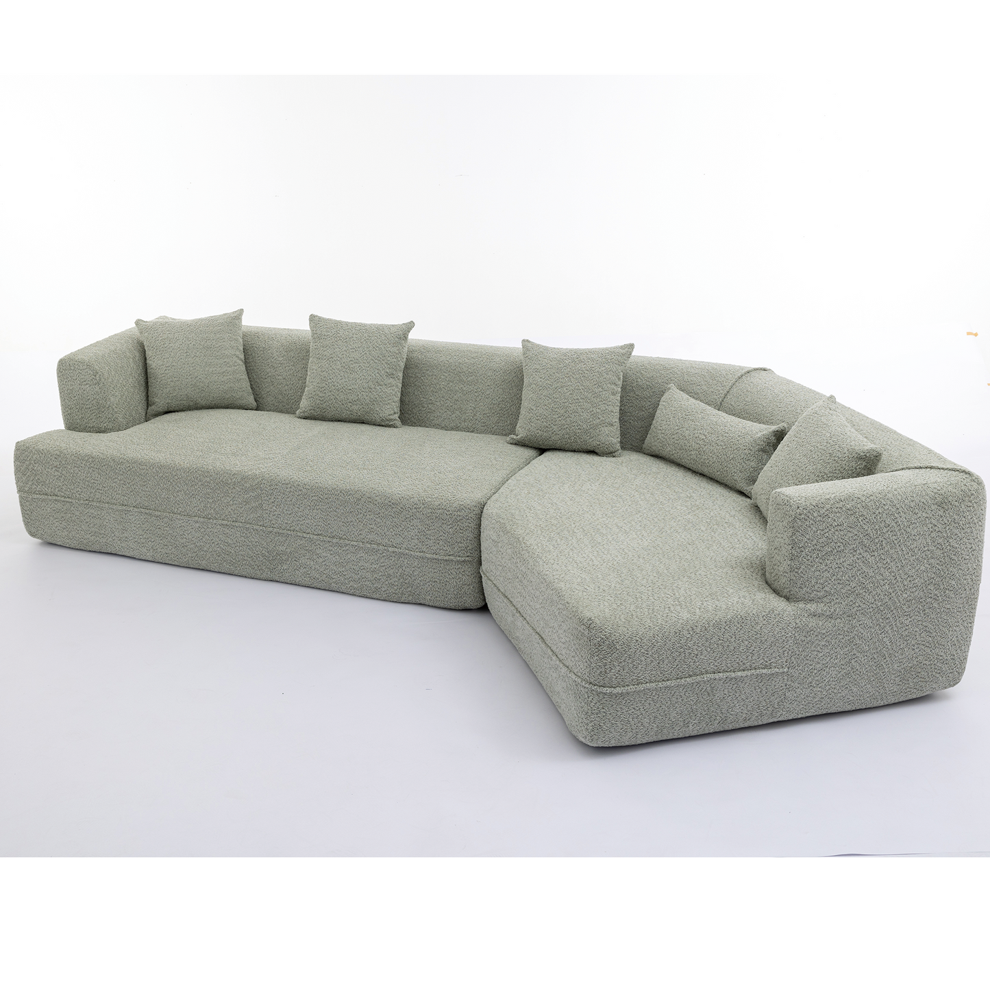 Modular Sofa , Modern Minimalist Style Sofa, Upholstered , Free Combination, Round Fiber Fabric, Anti-Wrinkle Fabric