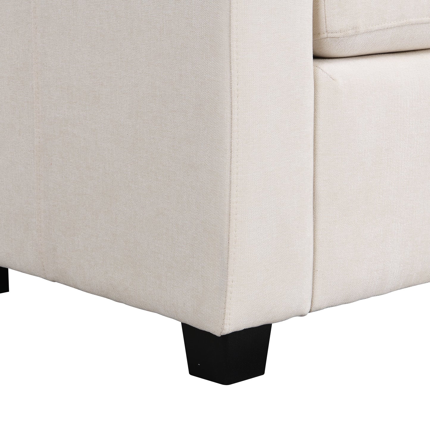 103" Sectional Sofa Couch Sofa Bed U-Shaped Sofa With Two Movable Ottoman and Three USB Ports for Living Room, Beige