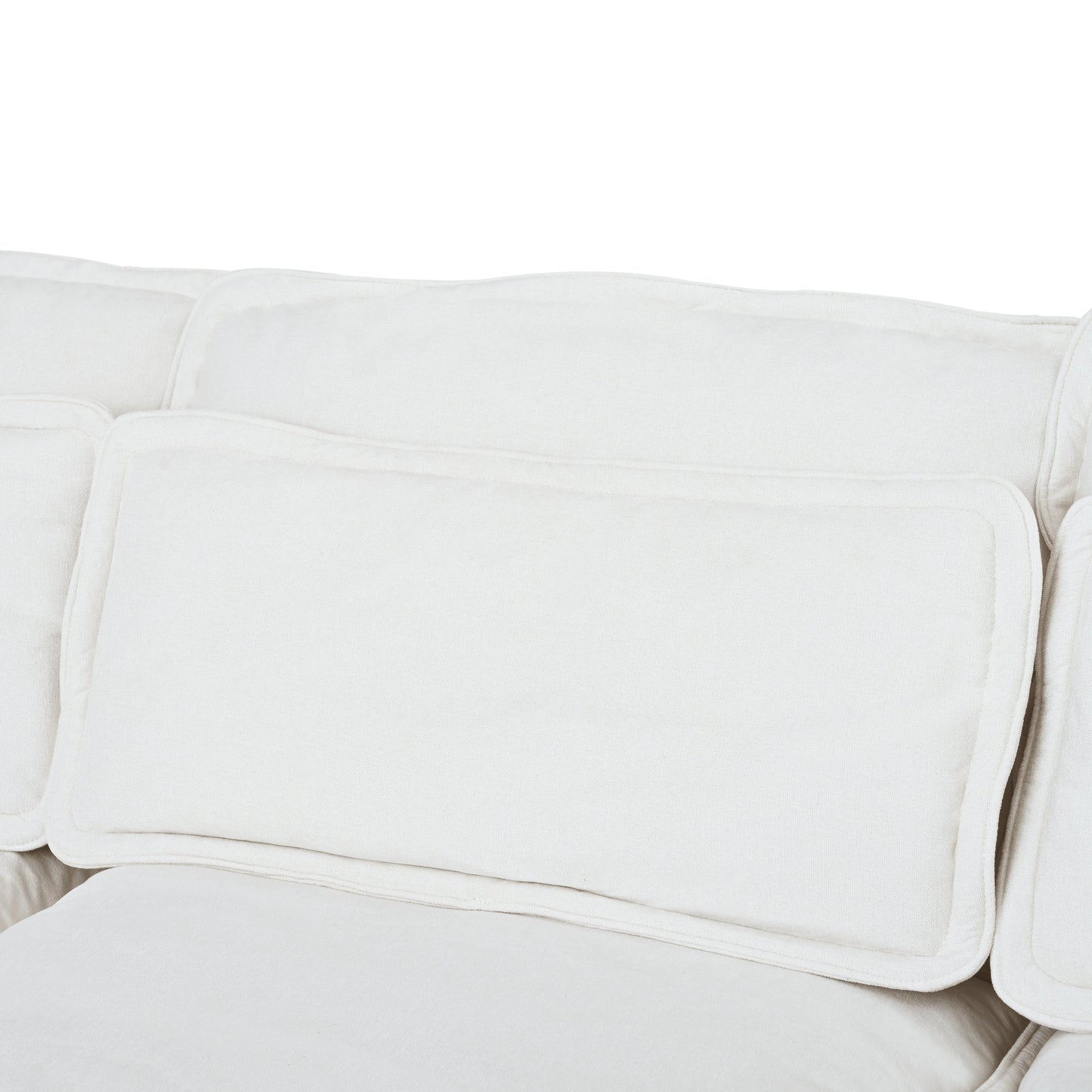 Double-Layer Cushion Modern Large U-Shaped Modular Sofa, Freely Combinable 6-Seater With Storage Function, Convertible