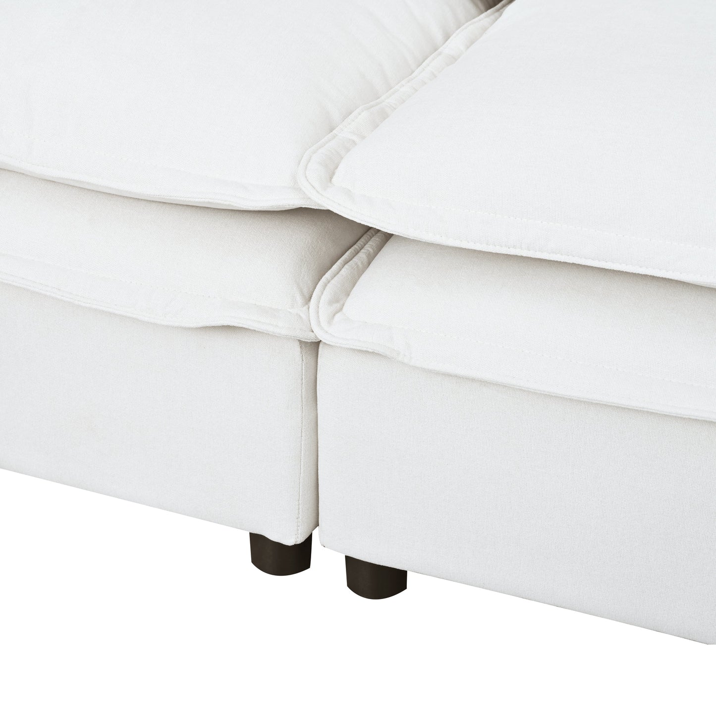 Double-Layer Cushion Modern Large U-Shaped Modular Sofa, Freely Combinable 6-Seater With Storage Function, Convertible
