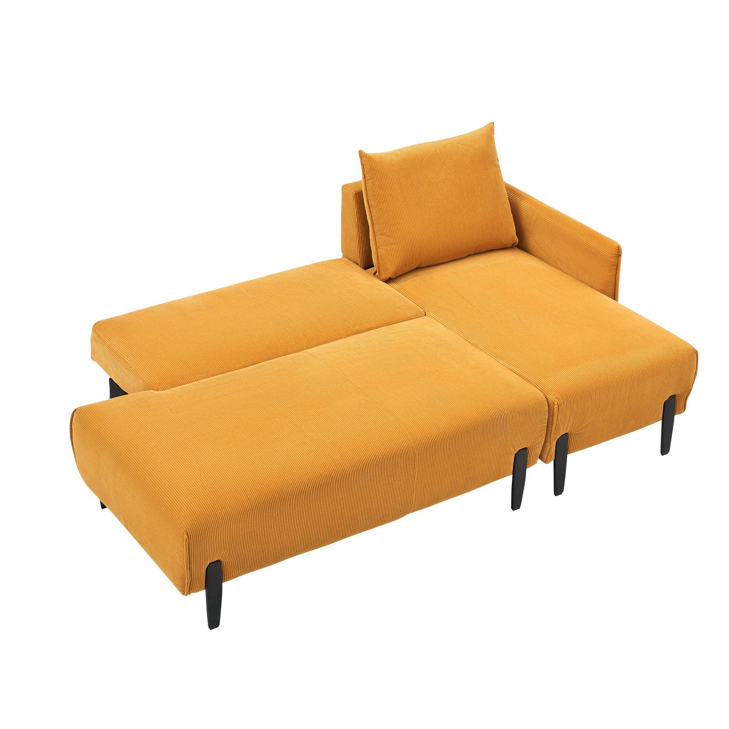 79.50 Inches Long, Velvet Sofa Fabric, With Three Matching Pillows and Spacious and Comfortable Seats