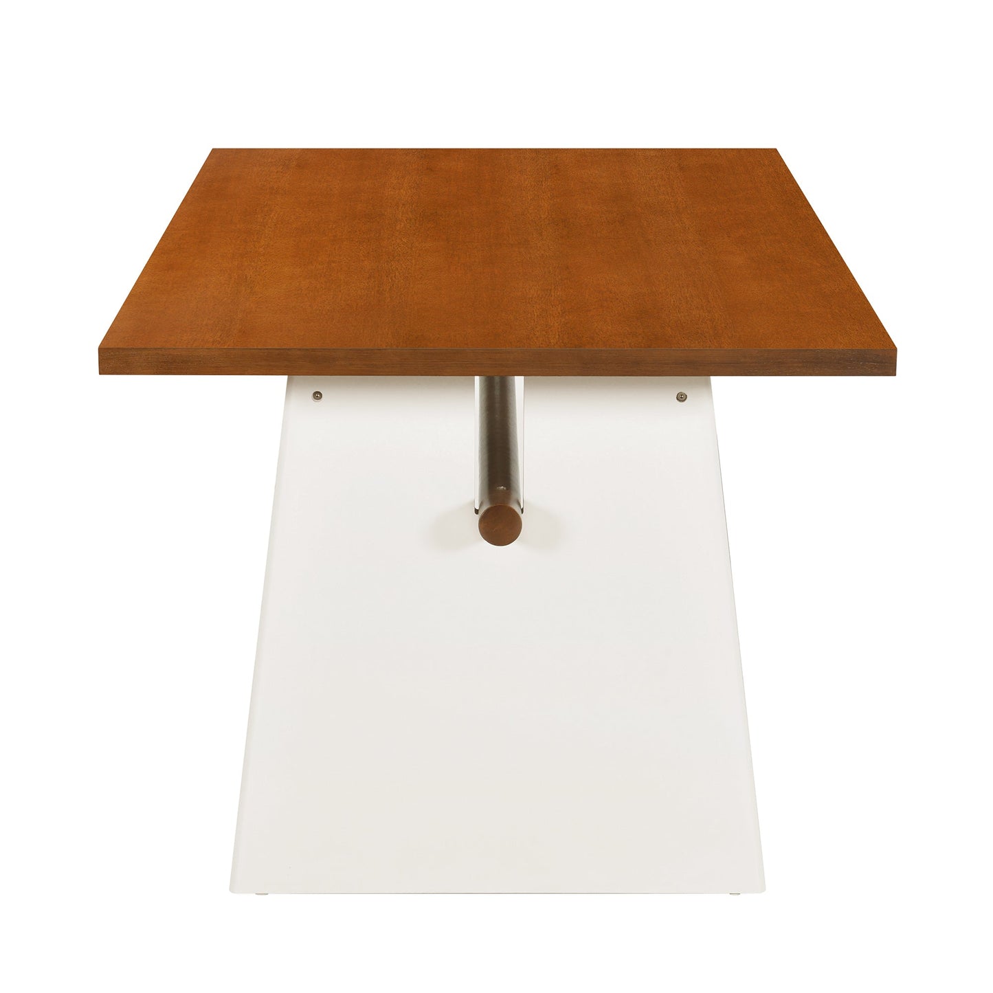 Modern 7-Piece Dining Table Set With Trestle Dining Table and 6 Upholstered Dining Chairs, Compact Kitchen Table