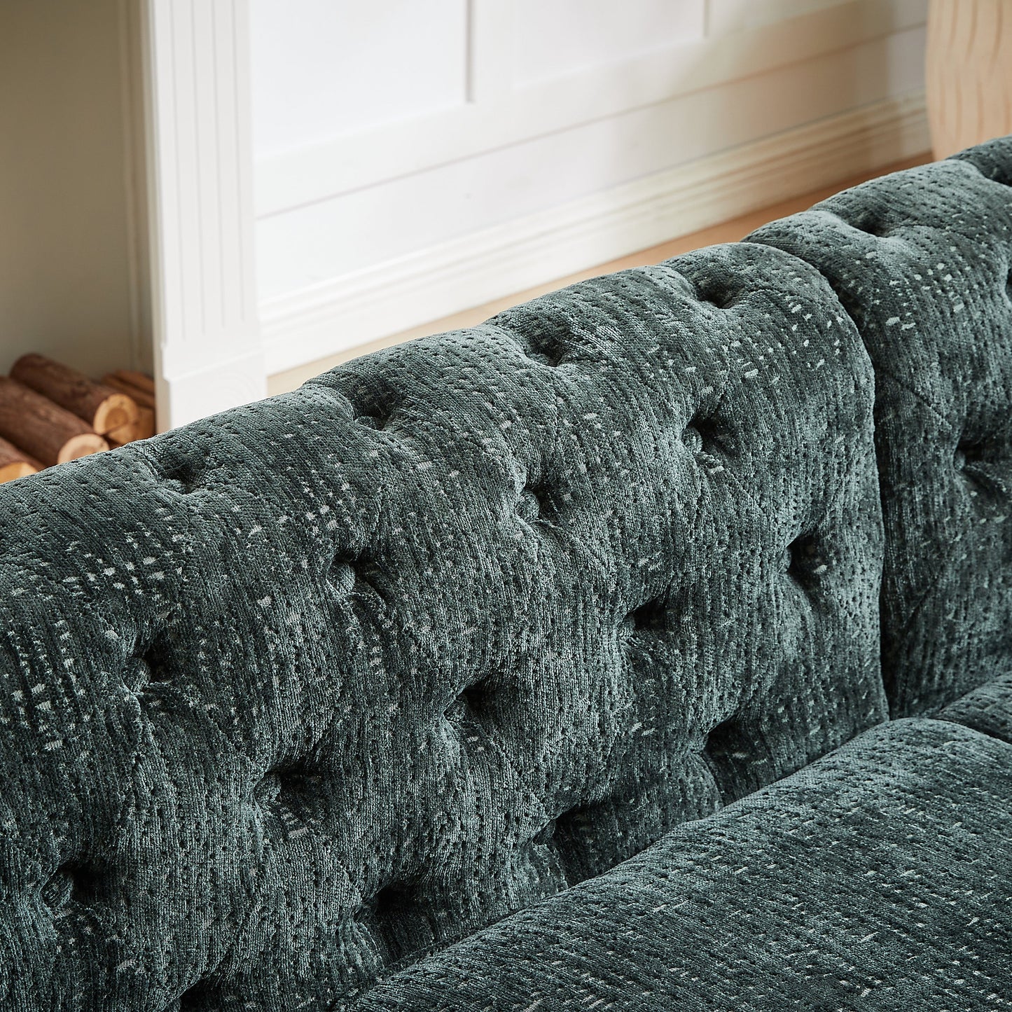 81.5-Inch Chenille Corner Sofa , L-Shaped Sectional Couch, 5-Seater Corner Sofas With 3 Cushions for Living Room, Bedroom