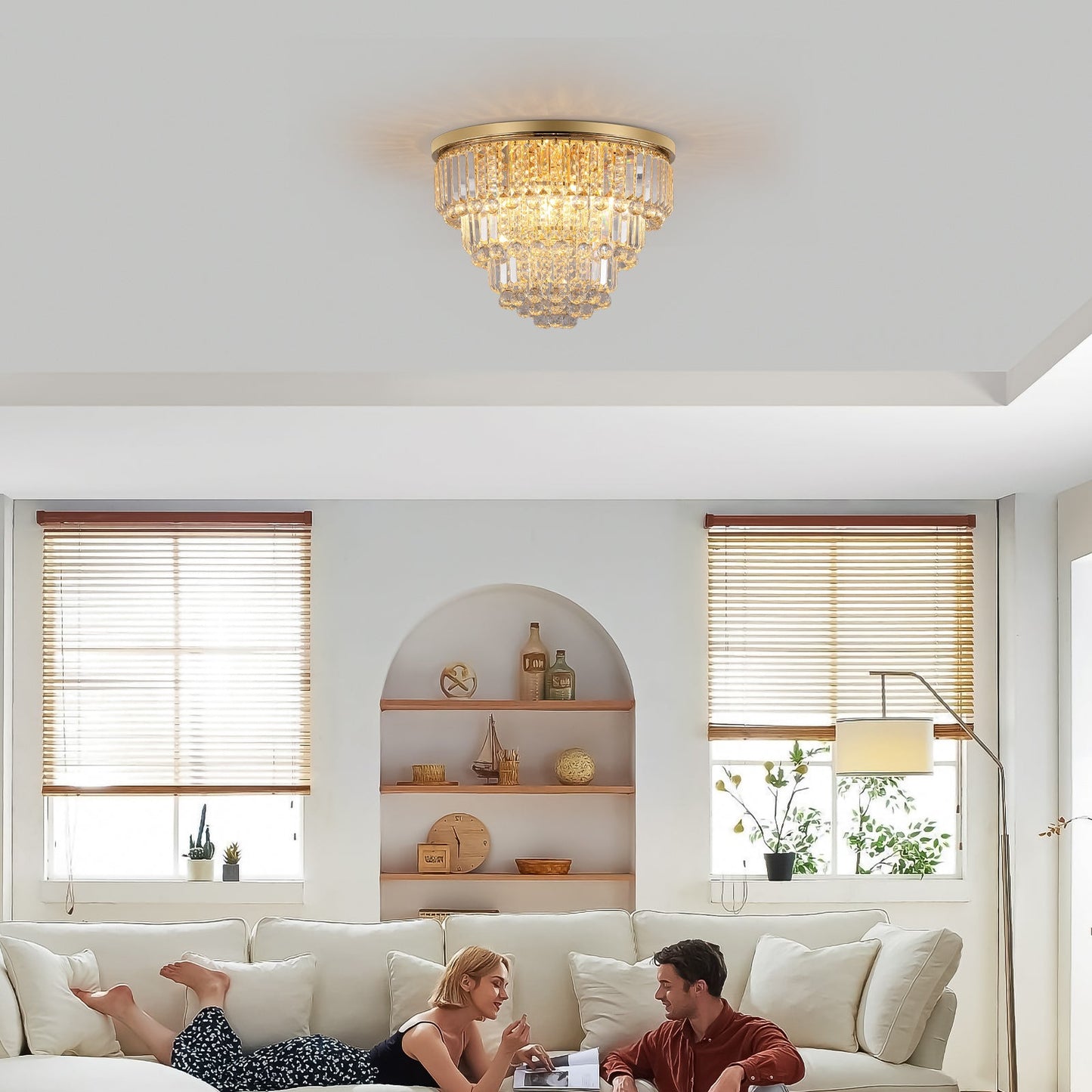 Gold Luxury Modern Style Crystal Lights,large Ceiling Chandeliers,dining Room,living Room,bedroom