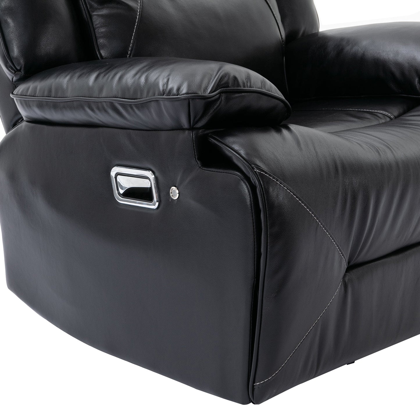 360° Swivel and Rocking Home Theater Recliner Manual Recliner Chair With a LED Light Strip for Living Room,Bedroom
