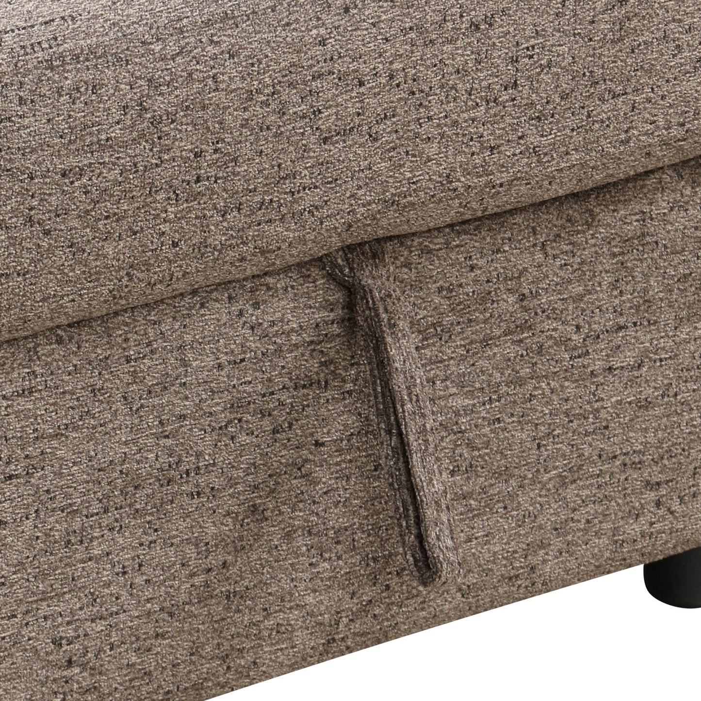 Reversible Sleeper Sectional Sofa Bed With Side Shelf and 2 Stools