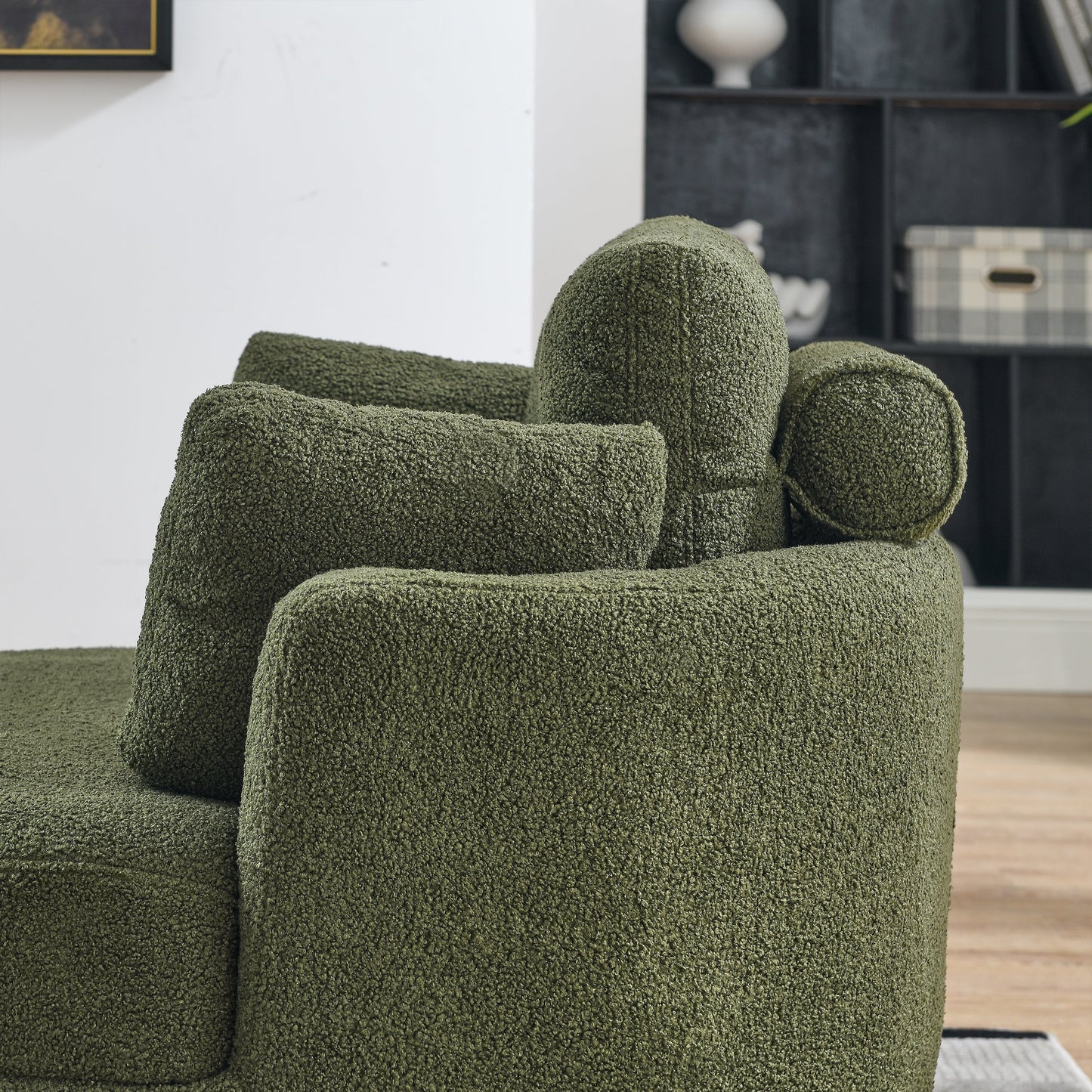 39"W Oversized Swivel Chair With Moon Storage Ottoman for Living Room, Modern Accent Round Loveseat Circle