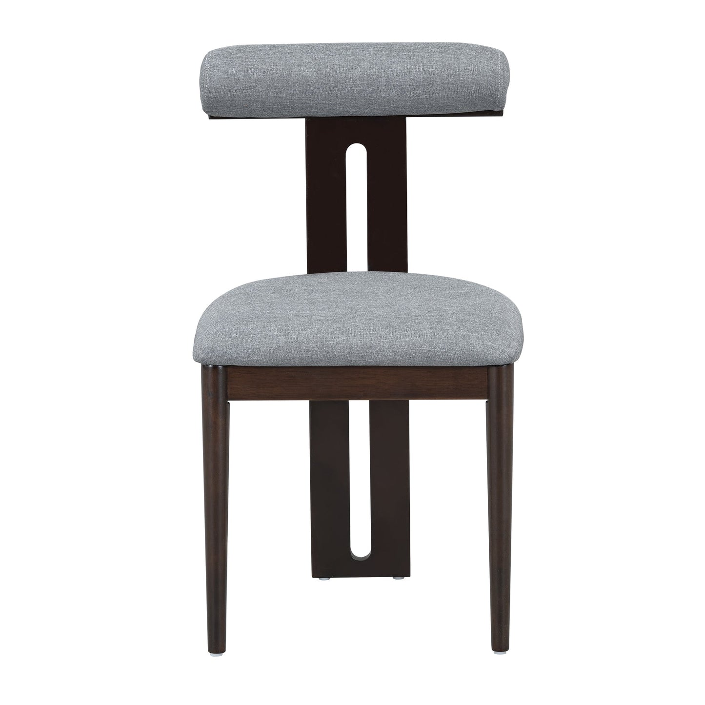 6-Piece Dining Set, Mid-Century Modern Table Set for 6 Persons With 4 Chairs and Bench, Padded Seats and Backrest