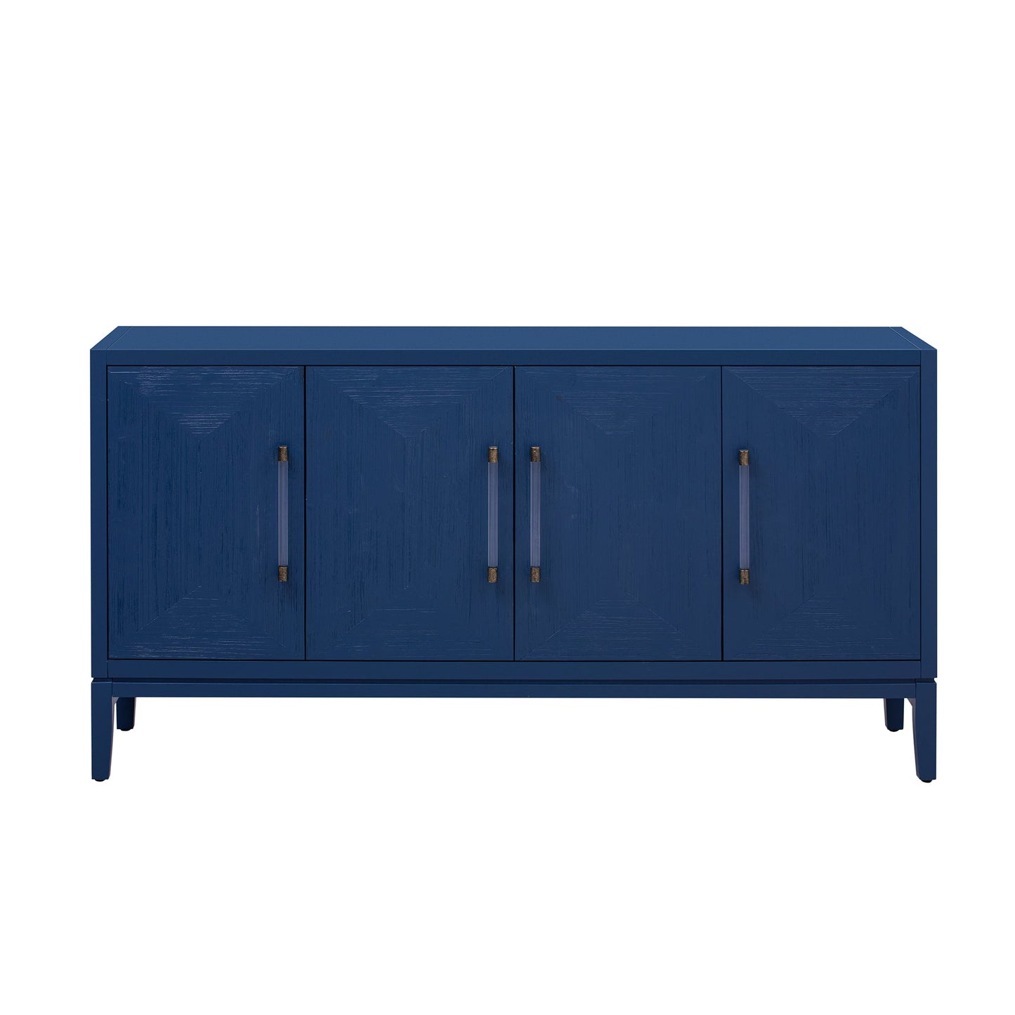 Versatile Four-Door Sideboard With Brushed Doors and Fir Veneer,Featuring Elegant Handles,Perfect for Various Spaces
