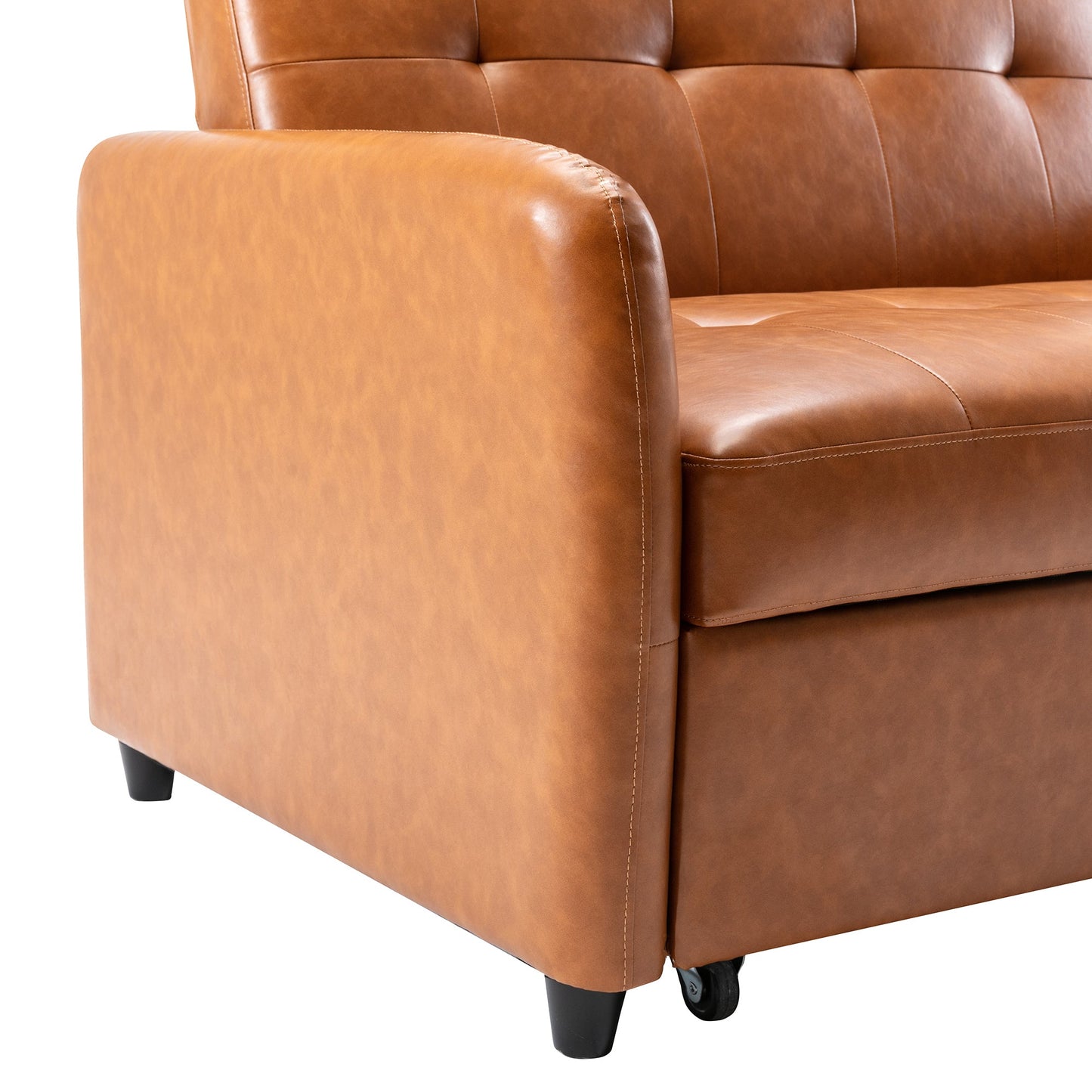 51" Convertible Sleeper Bed, Adjustable Oversized Armchair With Dual USB Ports for Small Space