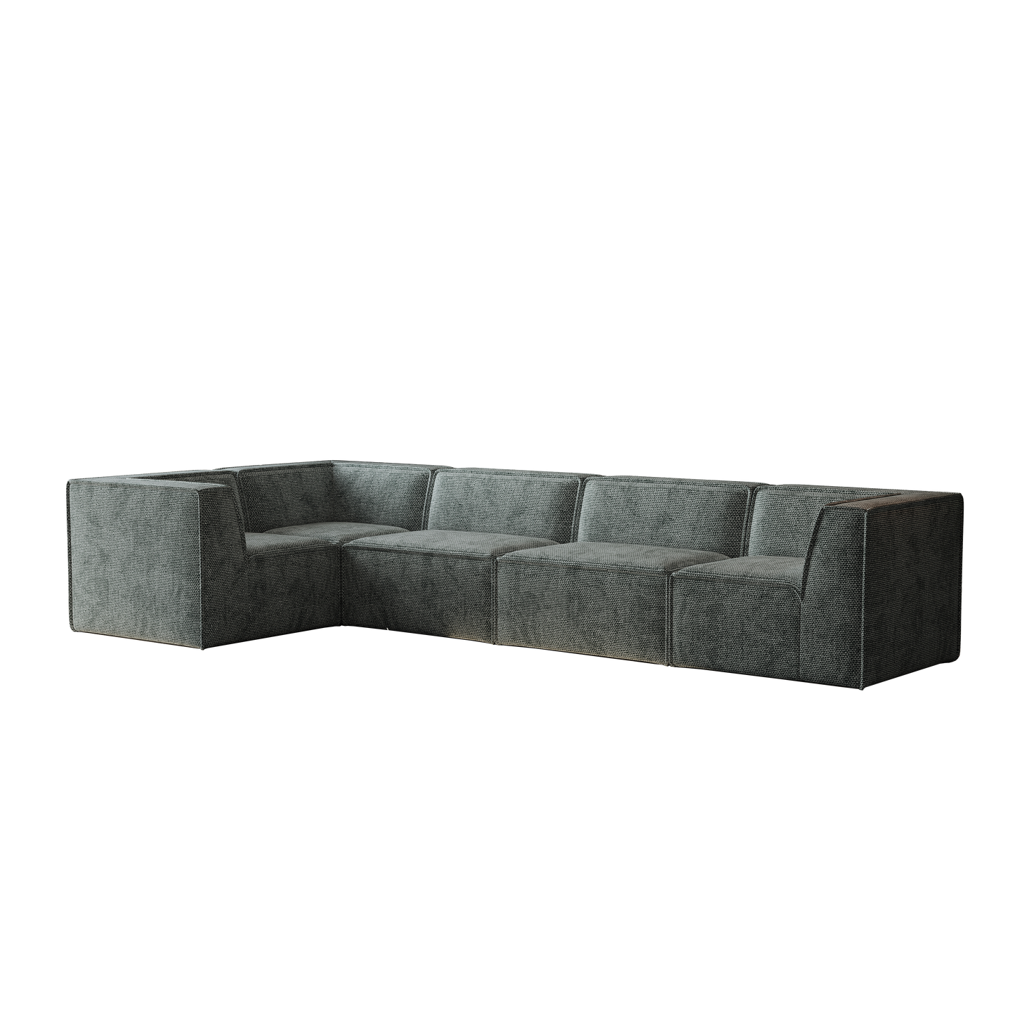 106*106" Chenille Modular L Shaped Sectional Sofa,Luxury Floor Couch Set,Upholstered Indoor Furniture