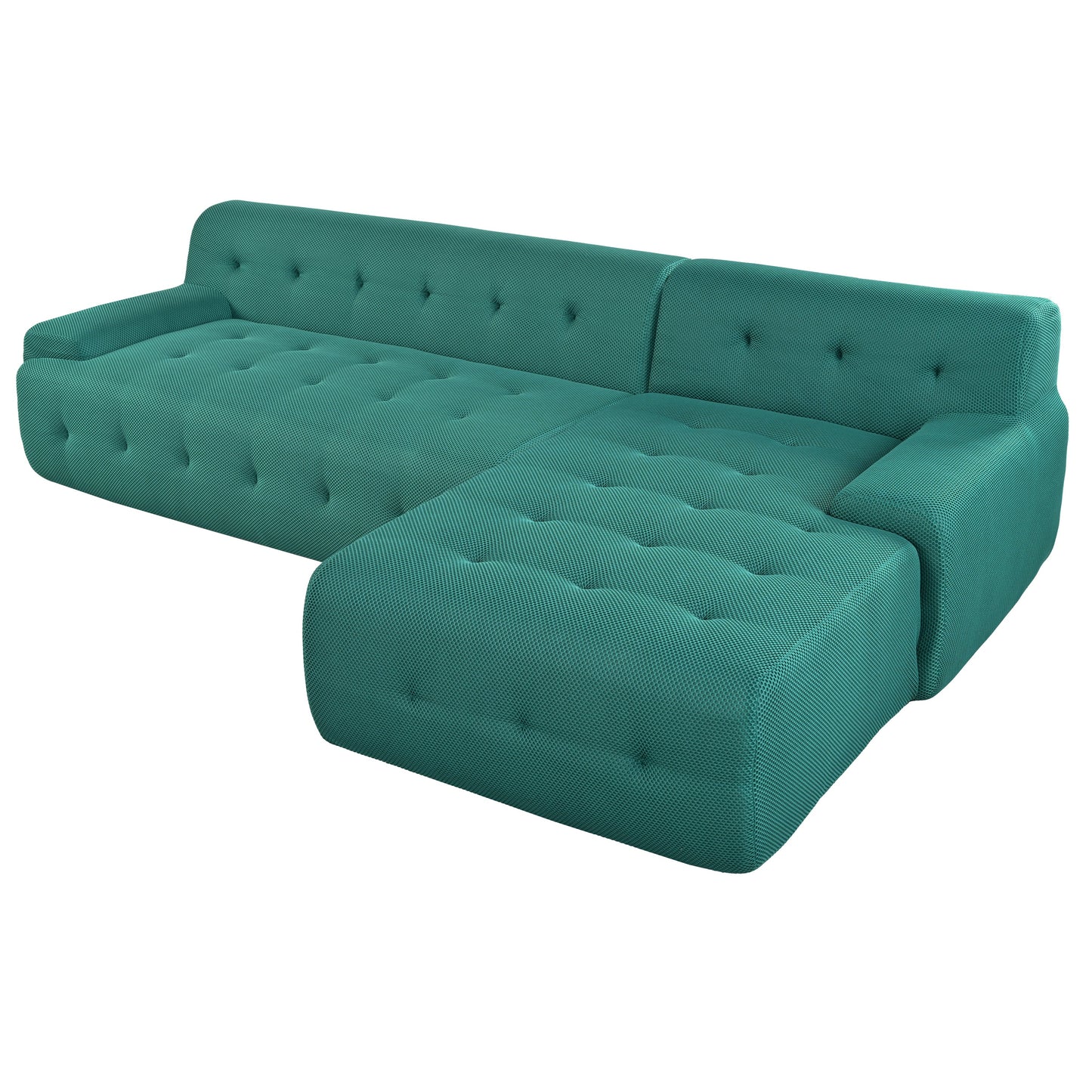 Modern Large L-Shaped Modular Sofa, Minimalist Style, 2-Piece Set With Free Combinations, Suitable for Living Rooms