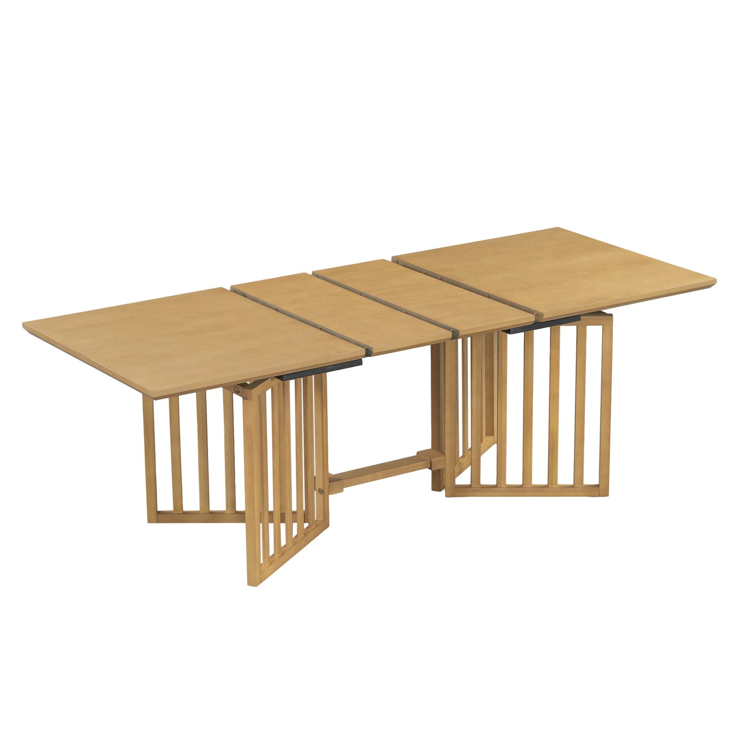 Farmhouse 9-Piece 83.9inch Extendable Dining Table Set With 2 12-Inch Removable Leaves and 8 Upholstered Dining Chairs,