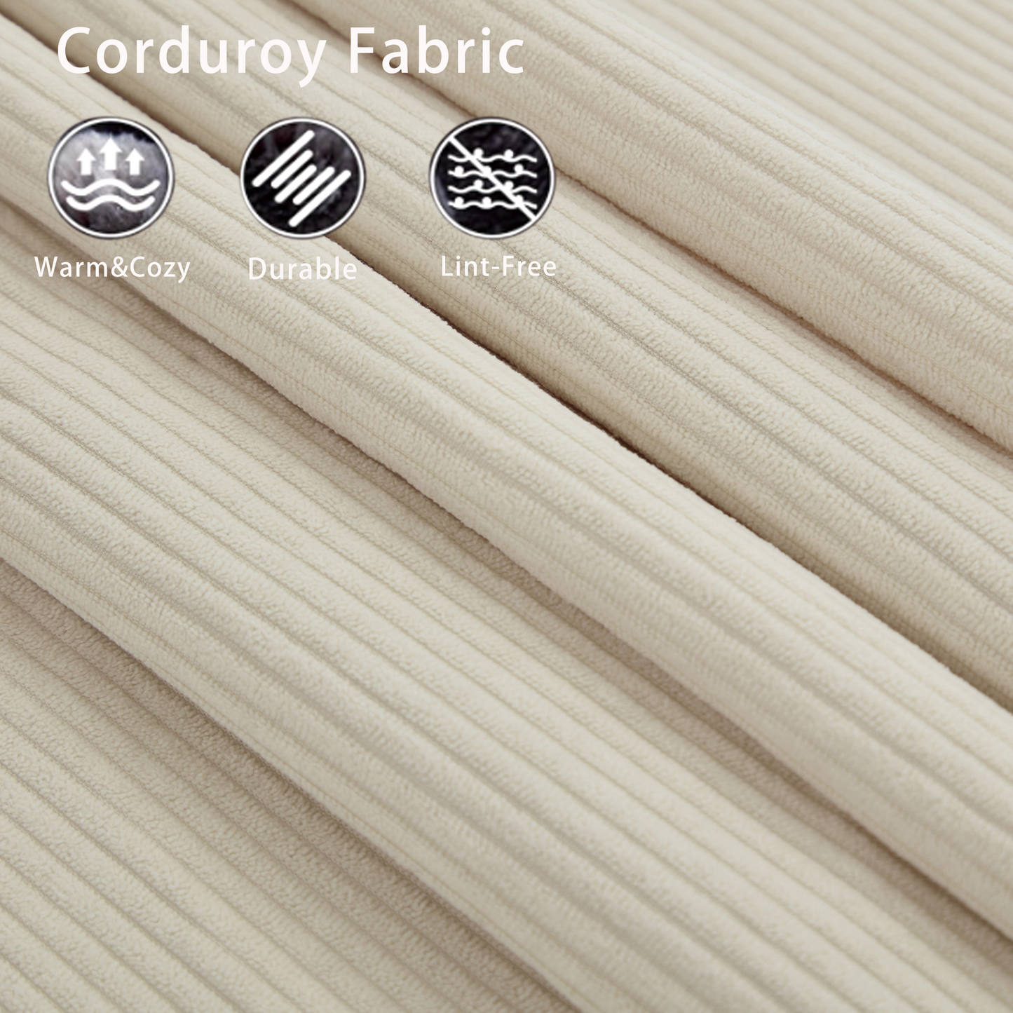 Modular Sofa,No Armrests,At Will DIY,Soft Corduroy Fabric,Neck Pillow-Back Lounge Sofa Chair,Reading Nook, or Apartment