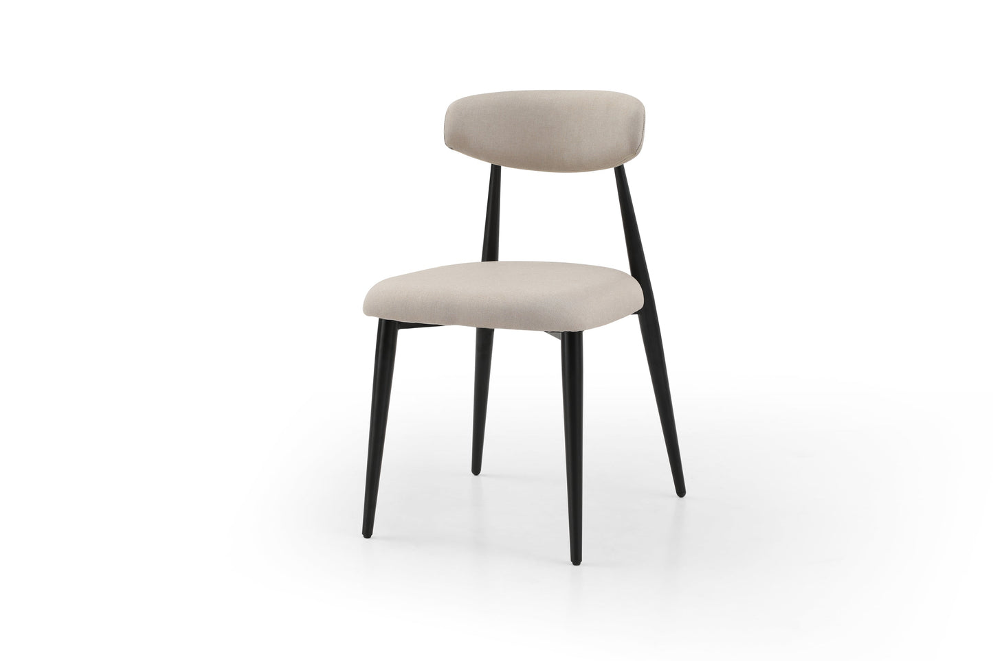 Dining Chairs Set of 4, Upholstered Chairs With Metal Legs for Kitchen Dining Room Light Grey