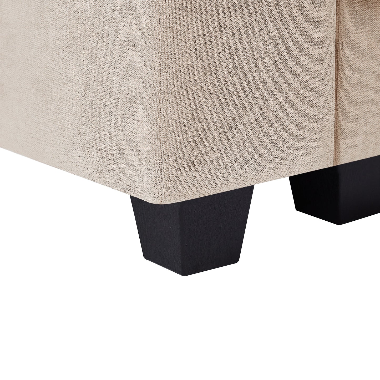 Modern Large L-Shape Feather Filled Sectional Sofa, Convertible Sofa Couch