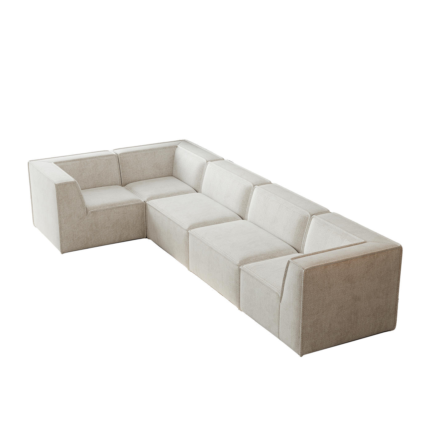 106*106" Chenille Modular L Shaped Sectional Sofa,Luxury Floor Couch Set,Upholstered Indoor Furniture