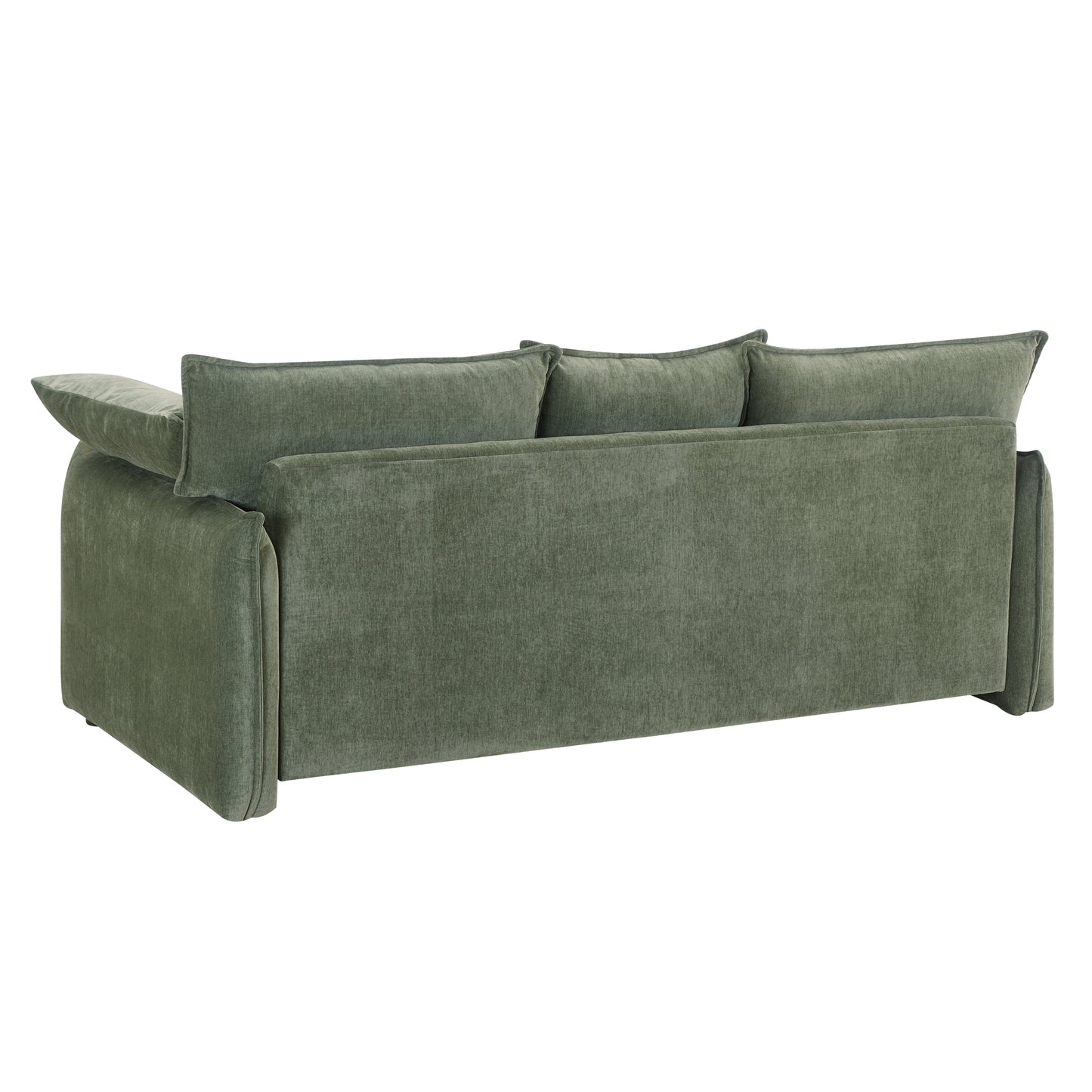 Mid-Century Sofa 3 Seater Cozy Couch for Living Room Apartment Lounge Bedroom, Green