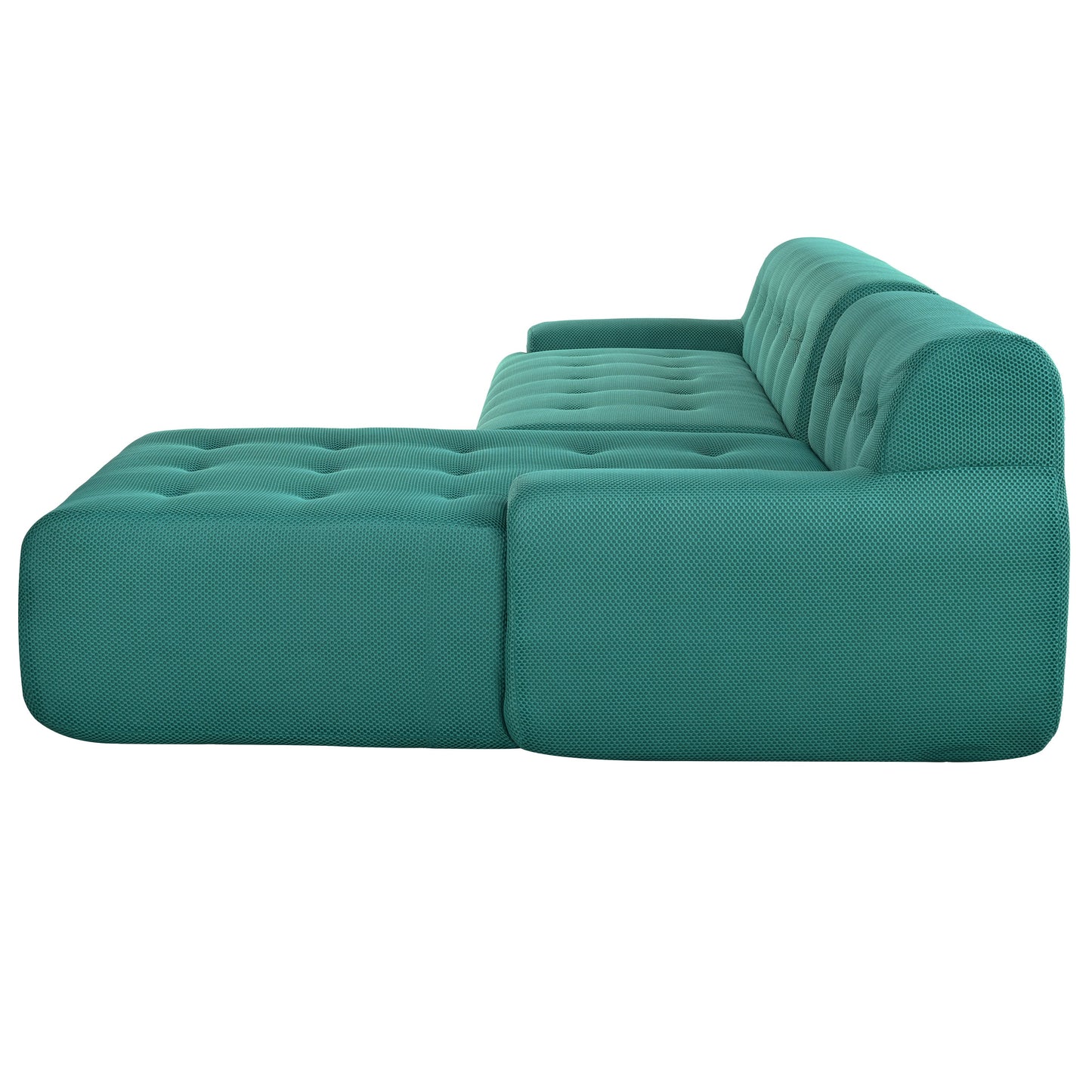 Modern Large L-Shaped Modular Sofa, Minimalist Style, 2-Piece Set With Free Combinations, Suitable for Living Rooms