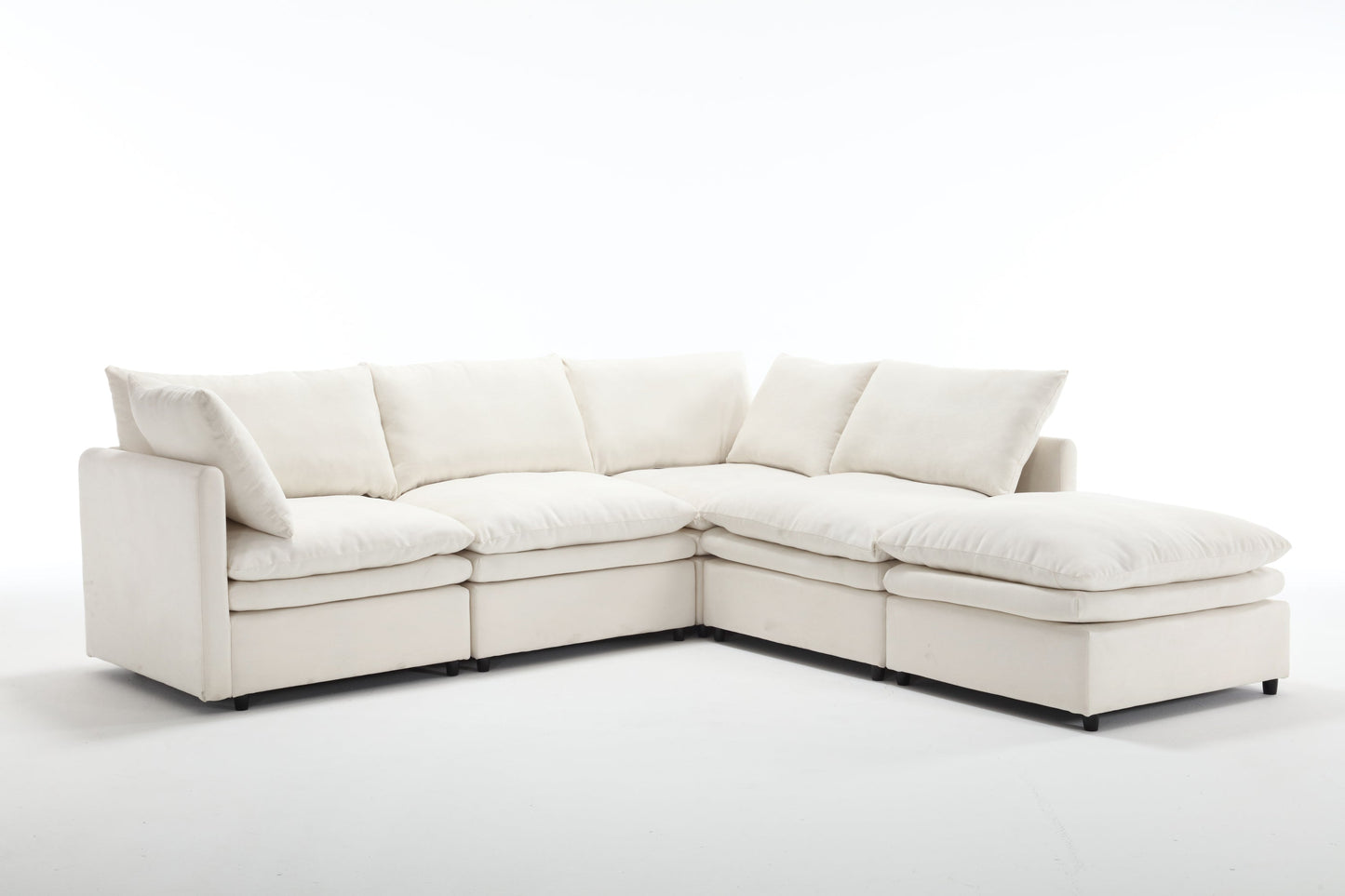 Modern U-Shaped Sectional Sofa ,5-Seat Sofa ,Sleeper Sofa Couch With Chaise Lounge for Living Room,Apartment,Upholstere