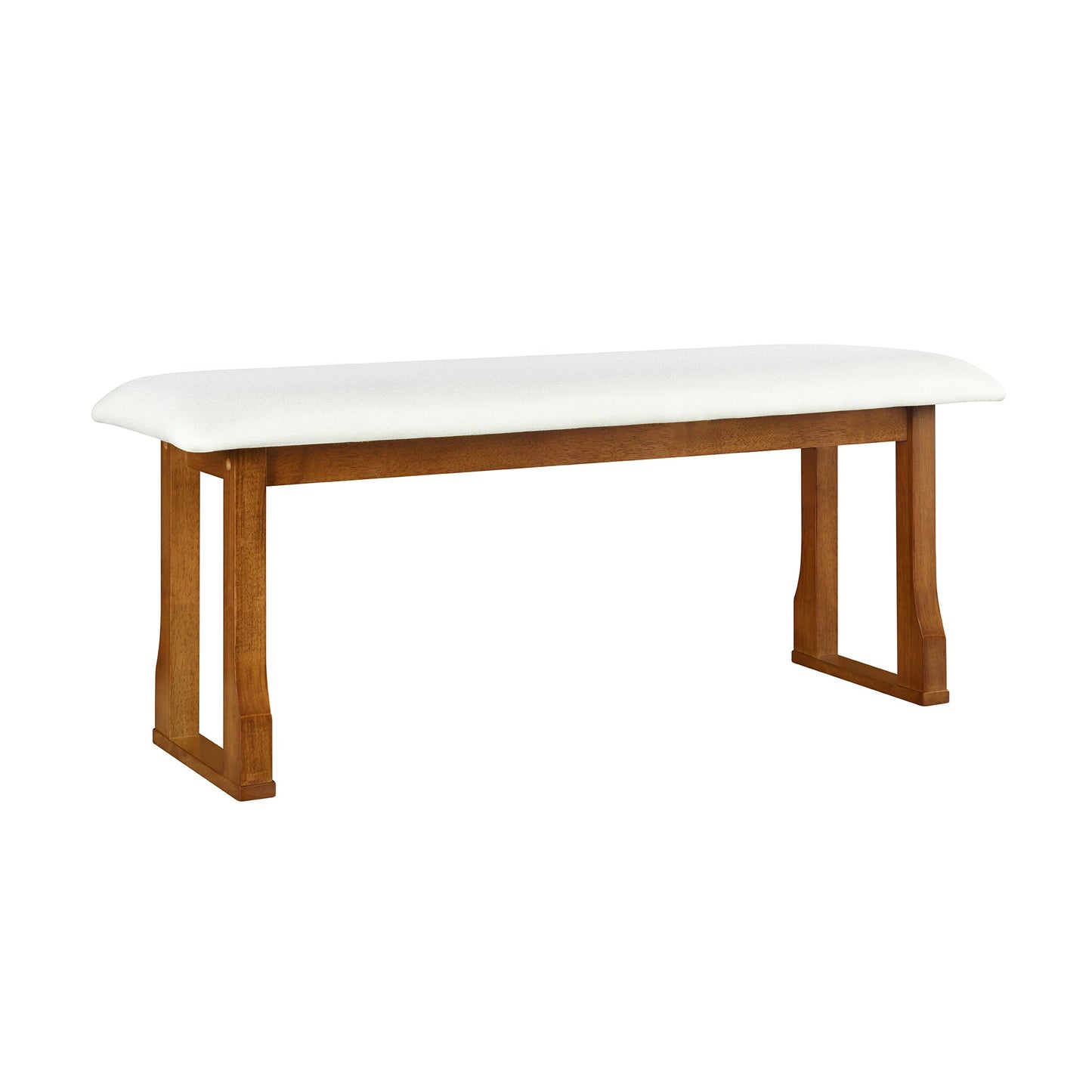 Modern 6-Piece 82.7inch Extendable Dining Table Set With 4 Wicker Back Upholstered Dining Chairs and Long Bench