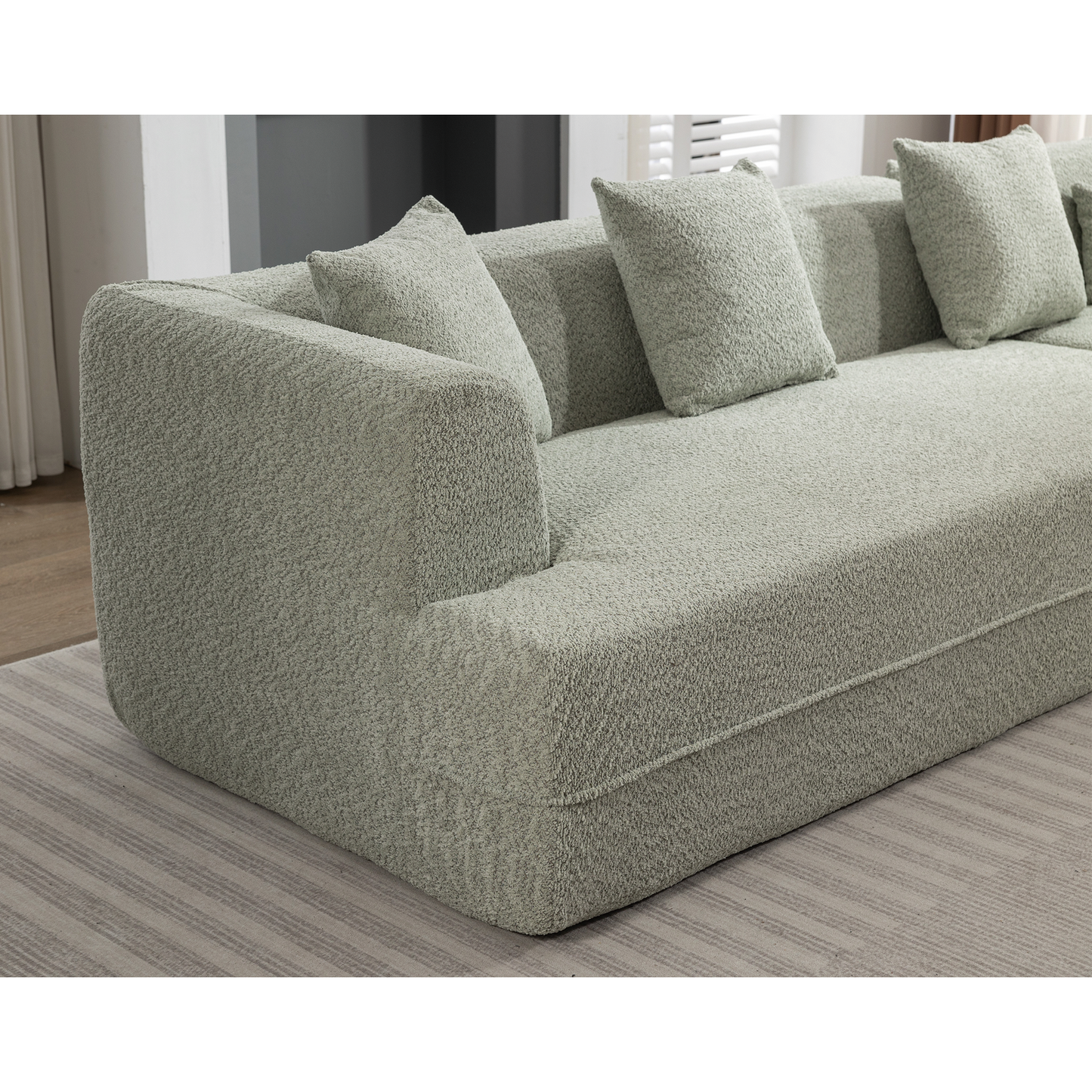 Modular Sofa , Modern Minimalist Style Sofa, Upholstered , Free Combination, Round Fiber Fabric, Anti-Wrinkle Fabric
