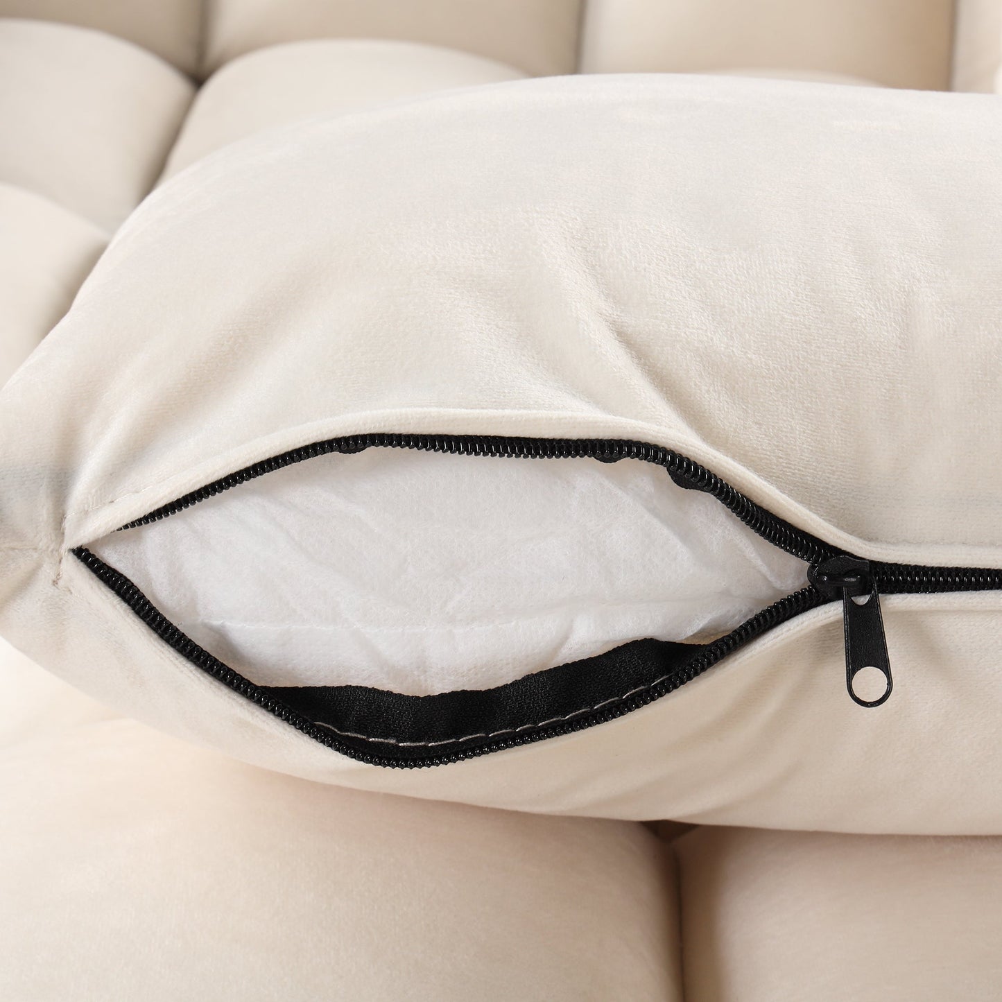 55.3" 4-1 Multi-Functional Sofa Bed With Cup Holder and USB Port for Living Room or Apartments Milky White