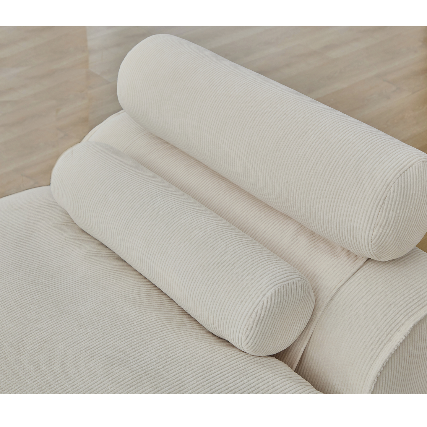 Modular Sofa,No Armrests,At Will DIY,Soft Corduroy Fabric,Neck Pillow-Back Lounge Sofa Chair,Reading Nook, or Apartment
