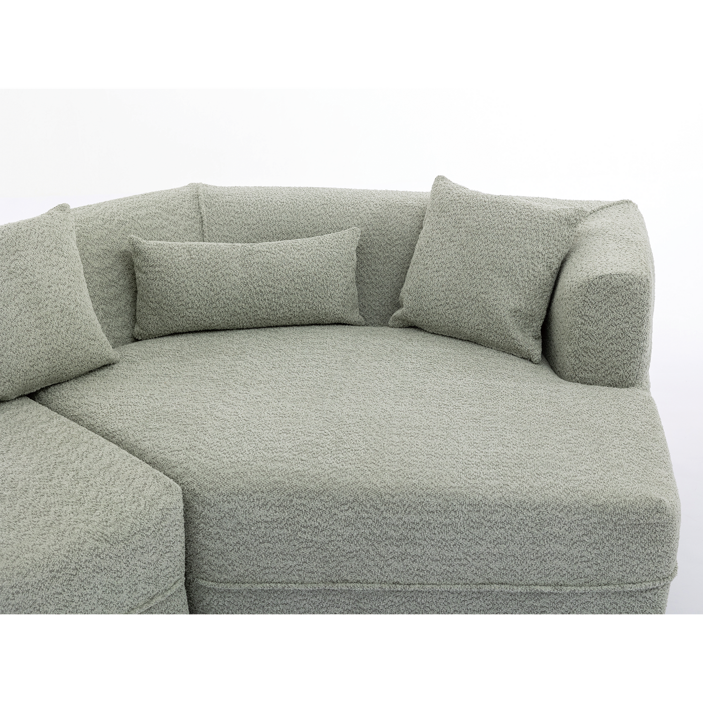 Modular Sofa , Modern Minimalist Style Sofa, Upholstered , Free Combination, Round Fiber Fabric, Anti-Wrinkle Fabric