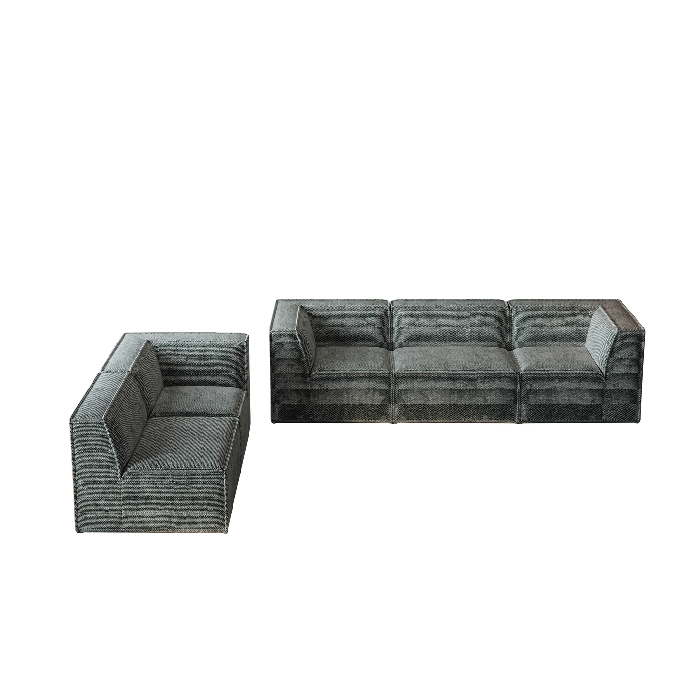 106*106" Chenille Modular L Shaped Sectional Sofa,Luxury Floor Couch Set,Upholstered Indoor Furniture