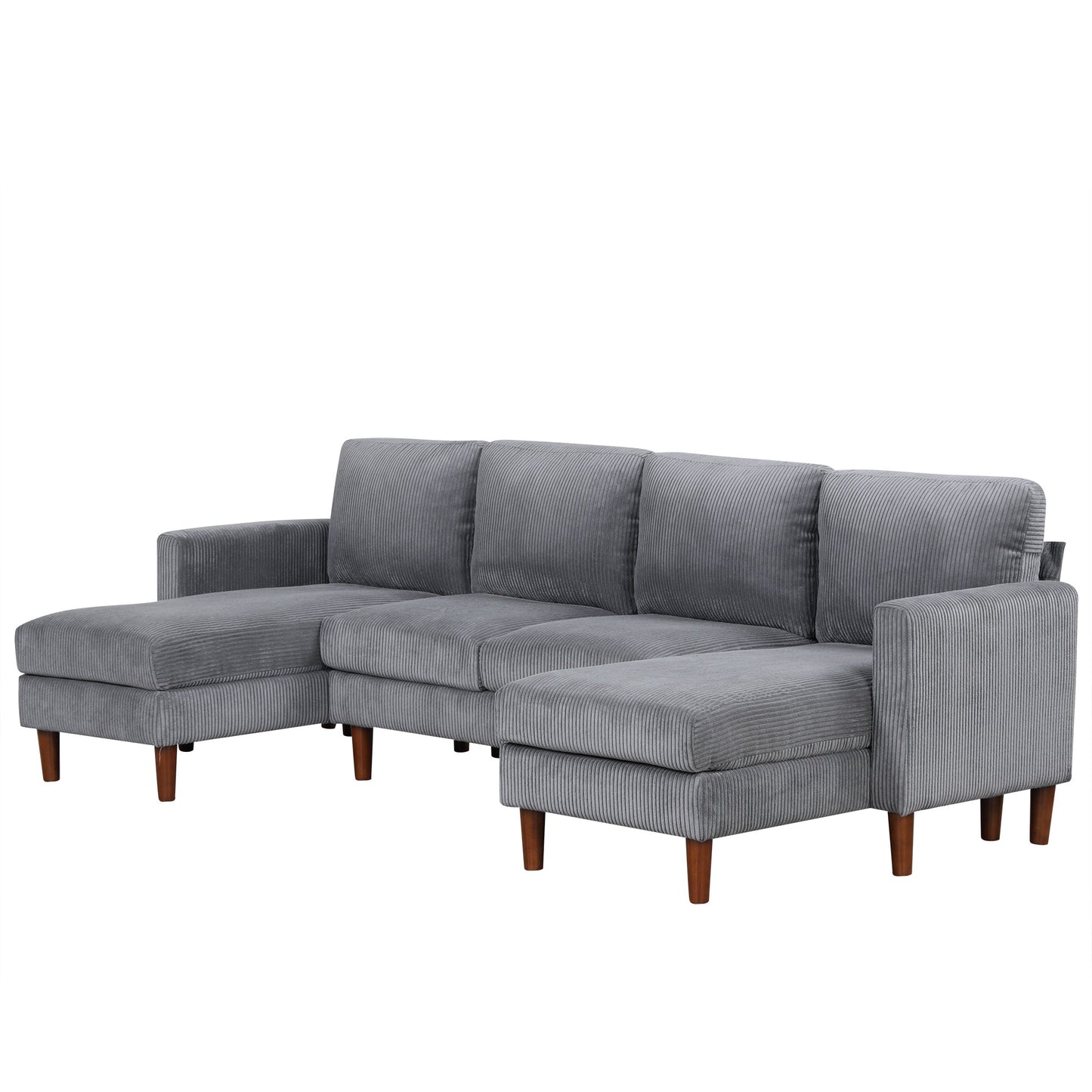 U-Shaped Sponge-Filled Cushion Combination Sofa, Suitable for Living Rooms, Studies, and Spacious Spaces