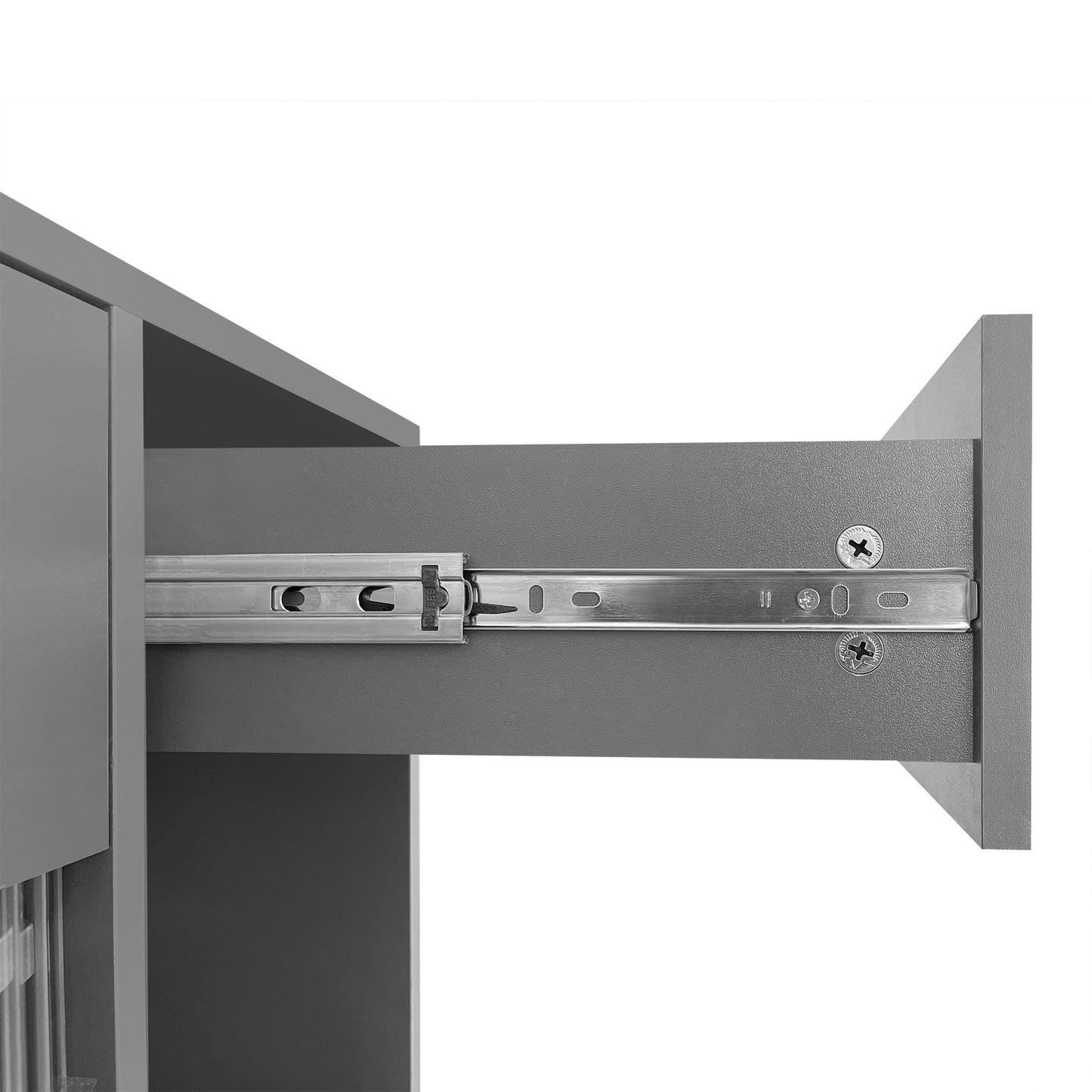 Rotating Storage Cabinet With 2 Doors and 2 Drawers, Suitable for Living Room, Study, and Balcony