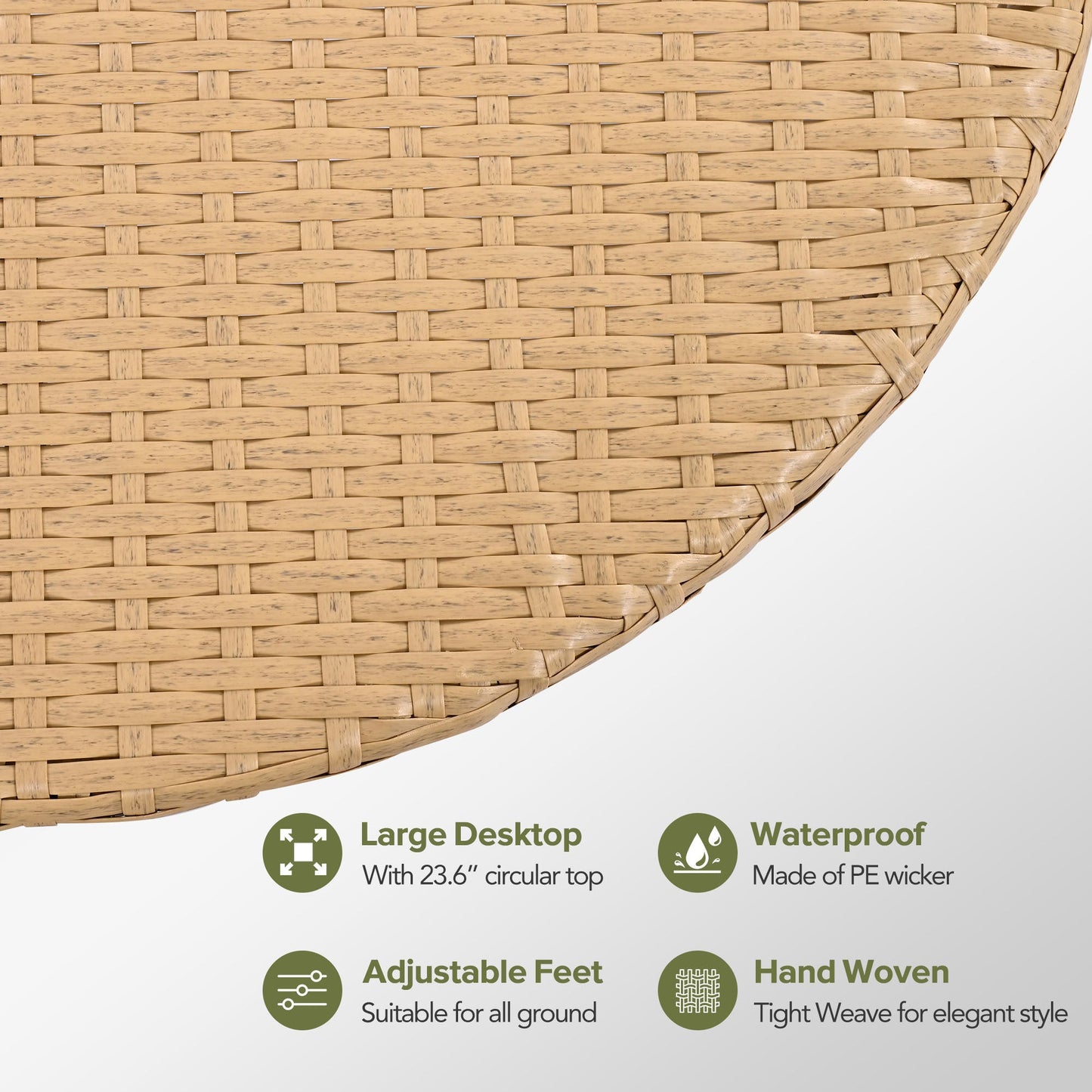 7 Pieces Outdoor Patio Furniture, All-Weather Rattan Sectional Sofa Set With Thick Cushions and Pillows, Freely Combined