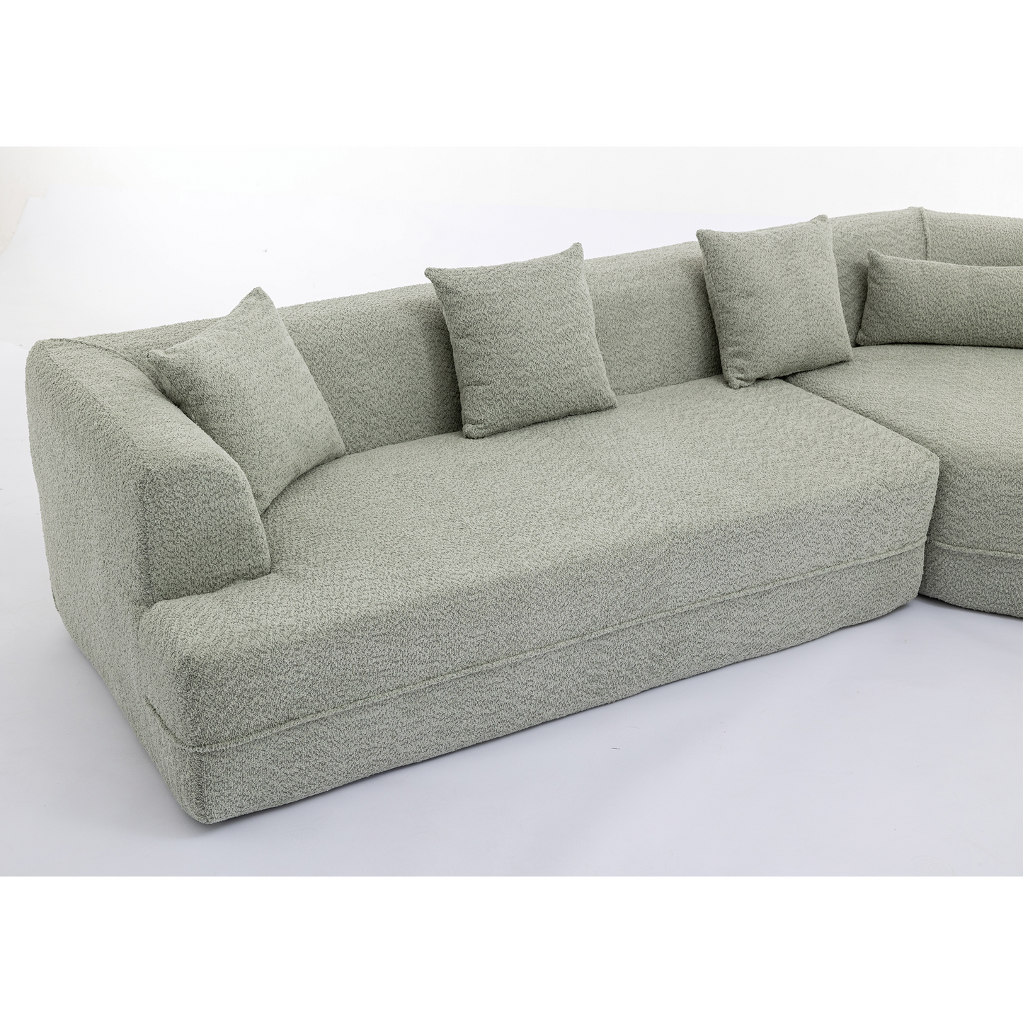 Modular Sofa , Modern Minimalist Style Sofa, Upholstered , Free Combination, Round Fiber Fabric, Anti-Wrinkle Fabric
