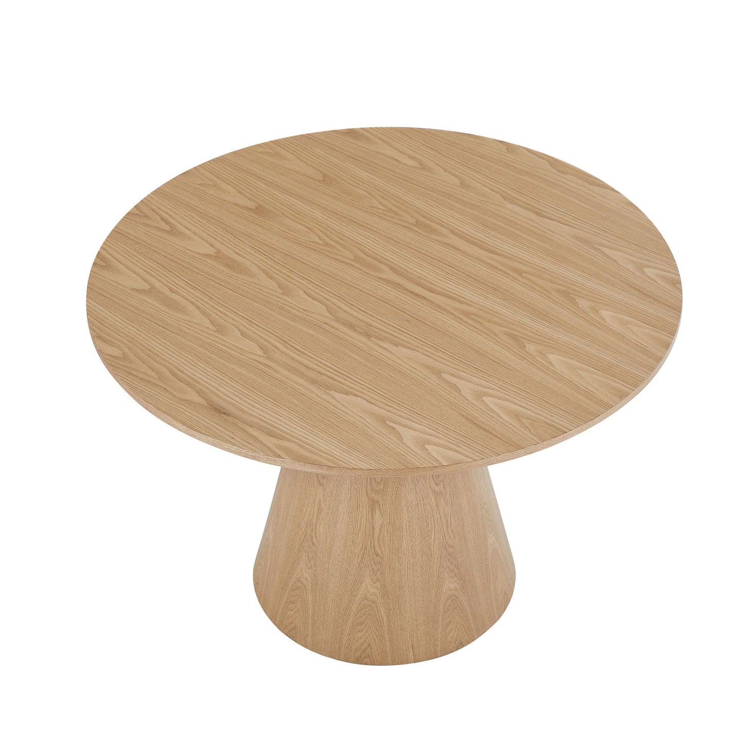 45.27'' Wooden Dining Table Round Dining Table, Hardwood Solids Construction, a Oak Top Suitable for Kitchen, Living Room