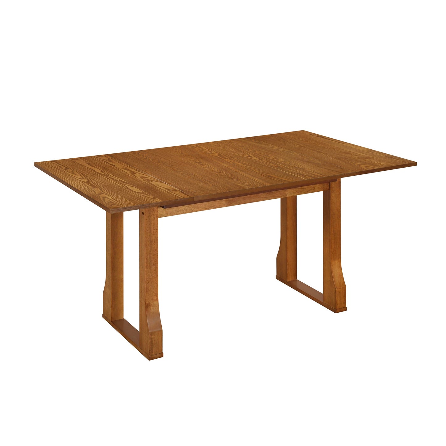 Modern 6-Piece 82.7inch Extendable Dining Table Set With 4 Wicker Back Upholstered Dining Chairs and Long Bench