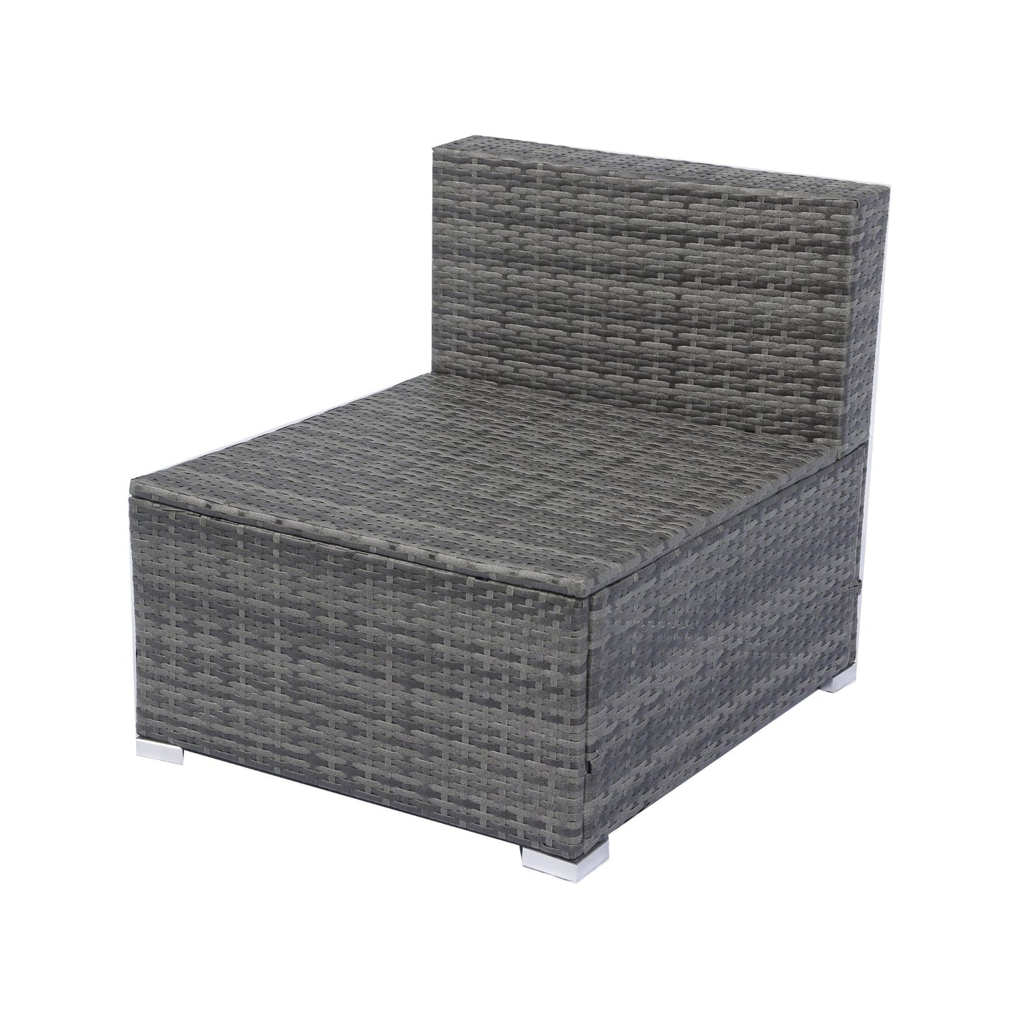 7-Piece Patio Furniture Set W/Retractable Canopy Wicker Rattan Sectional Sofa Set Patio Furniture With Washable Cushions