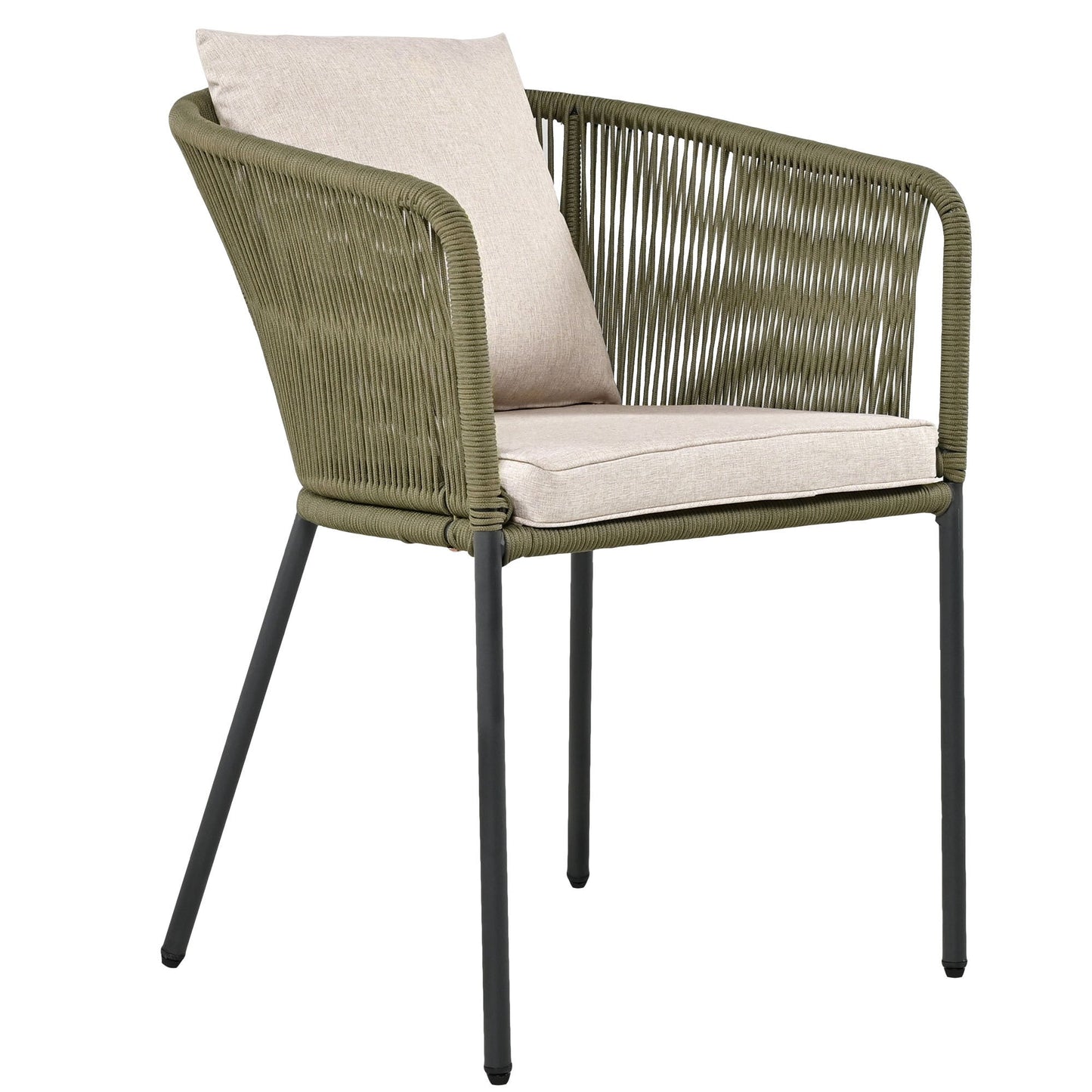 7 Pieces Patio Dining Set, All-Weather Outdoor Furniture Set With Dining Table and Chairs, Acacia Wood Tabletop