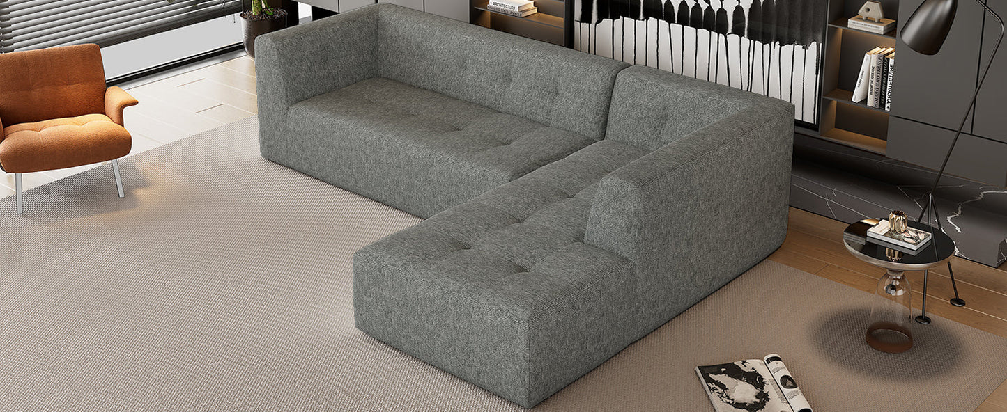 112.2*74" Modular Modular Combination Living Room Sofa Set, Modern Minimalist Sofa, Living Room Upholstered Sofa Bed