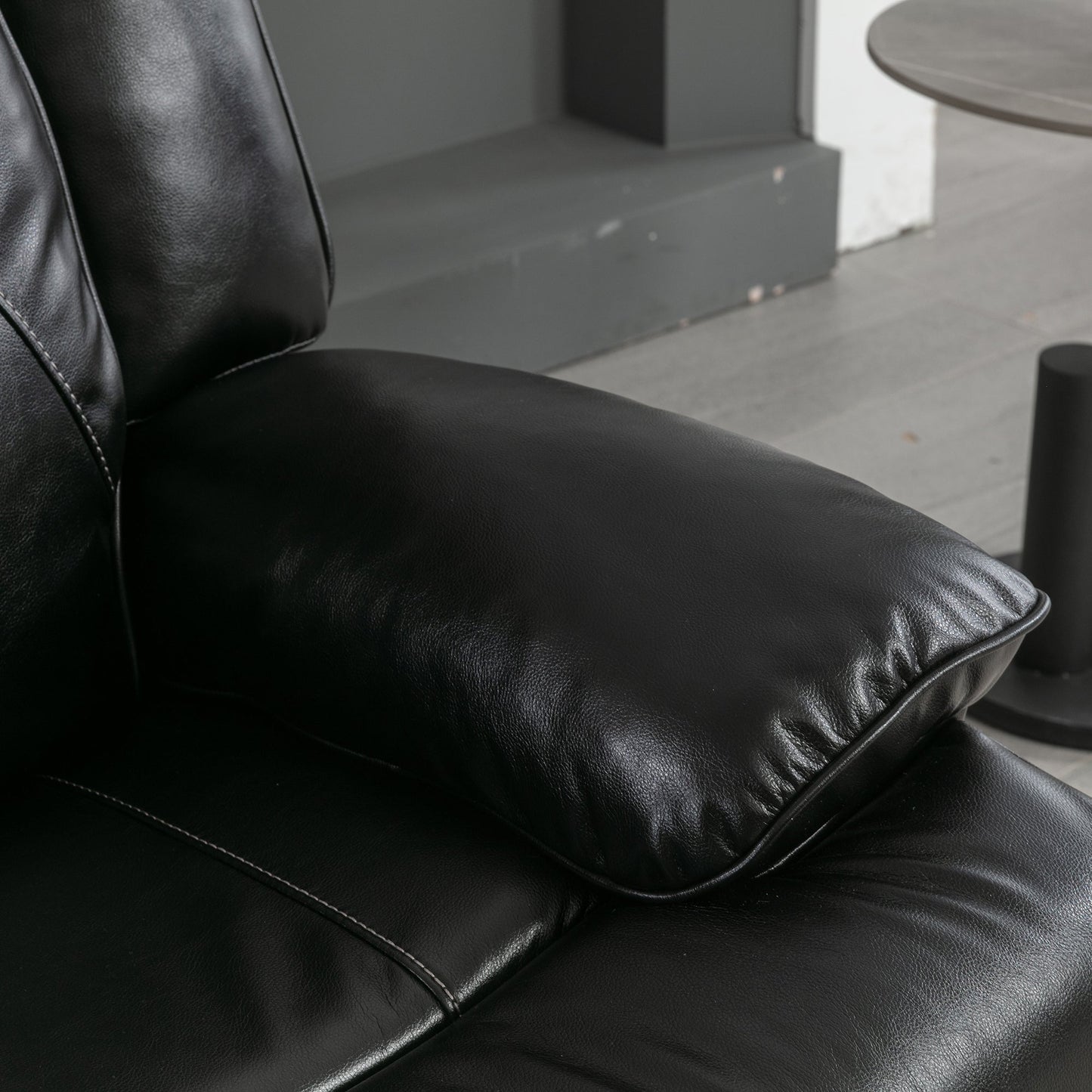 360° Swivel and Rocking Home Theater Recliner Manual Recliner Chair With a LED Light Strip for Living Room,Bedroom