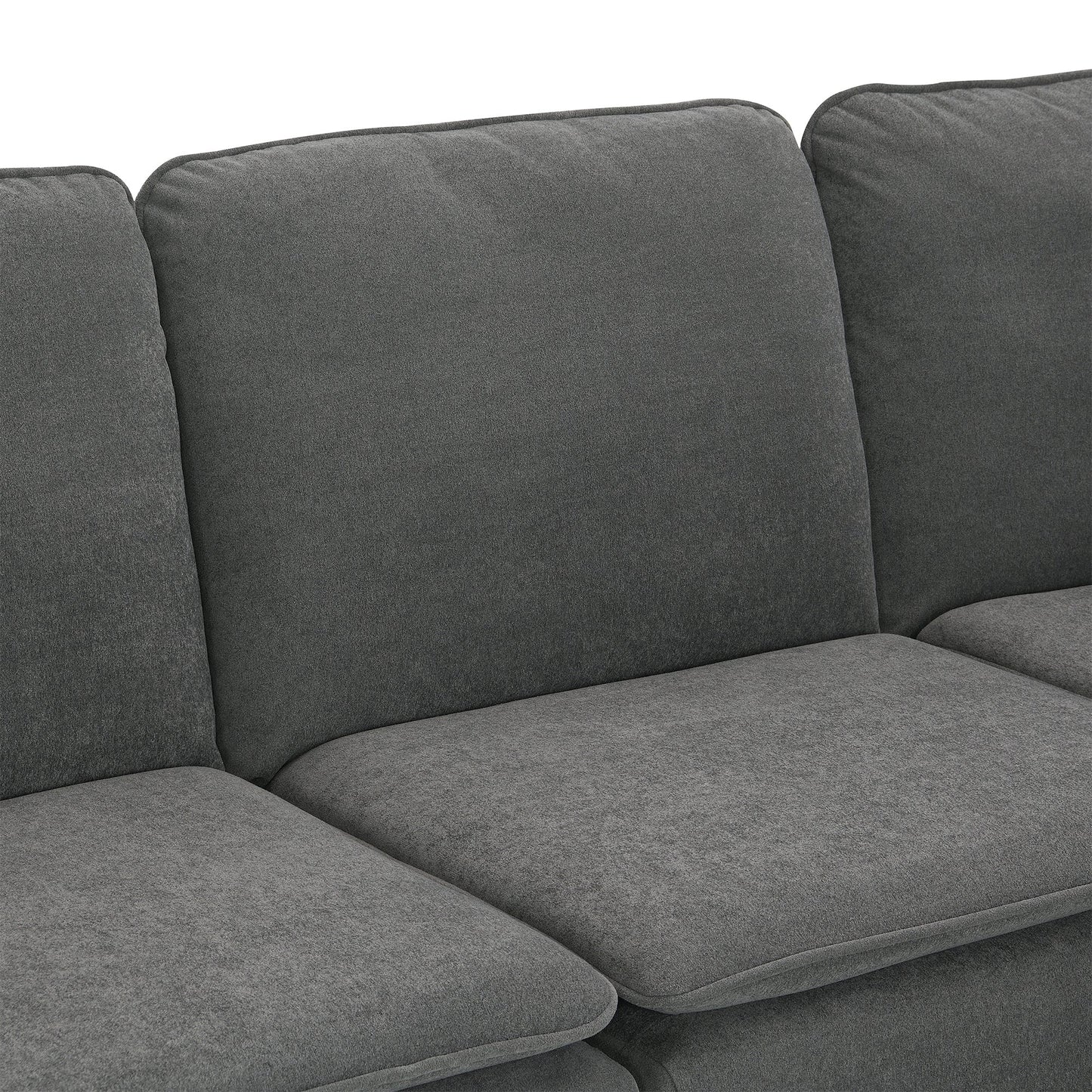 89*89" Oversized Velvet Modern Sectional Sofa,Large L Shaped Upholstered Indoor Furniture With Double Cushions,5 Seat