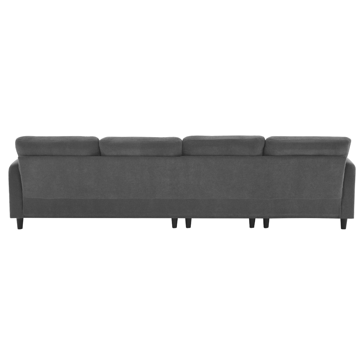 110*62" Modern Convertible Sectional Sofa,L-Shaped Reversible Couch Set With Free Pillows,5 Seat Cloud Chenille Indoor