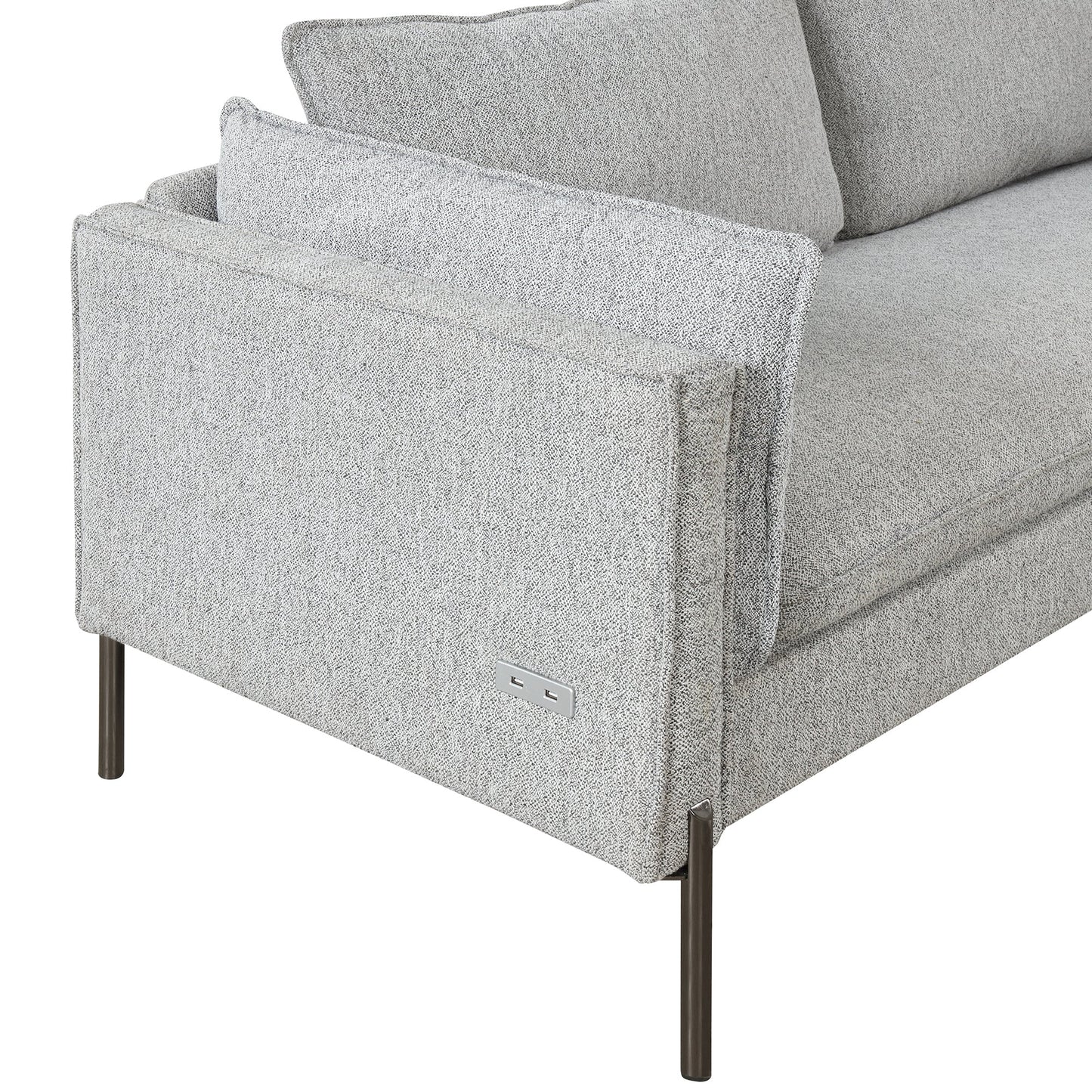 76.2" Modern Style 3 Seat Sofa Linen Fabric Upholstered Couch Furniture 3-Seats Couch for Different Spaces,Living Room