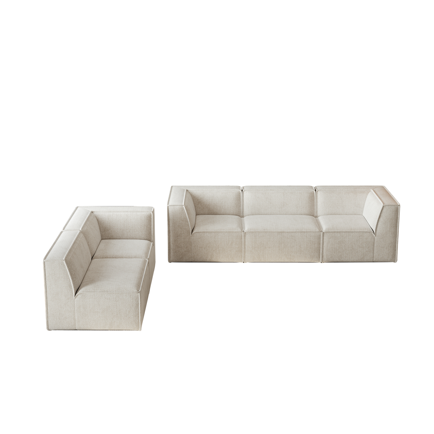 106*106" Chenille Modular L Shaped Sectional Sofa,Luxury Floor Couch Set,Upholstered Indoor Furniture