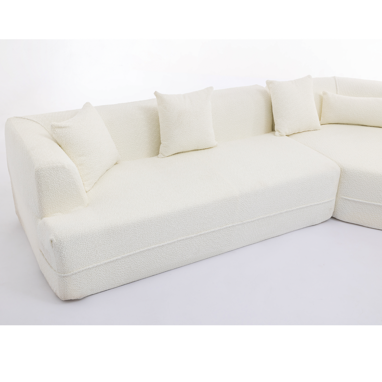 Modular Sofa , Modern Minimalist Style Sofa, Upholstered , Free Combination, Round Fiber Fabric, Anti-Wrinkle Fabric
