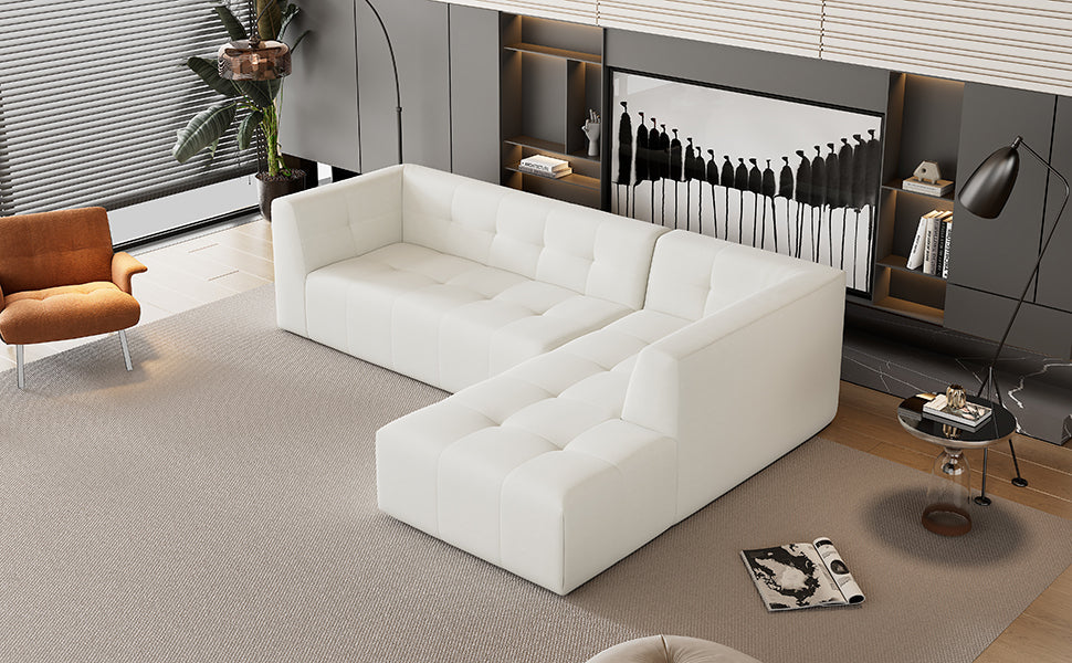 112.2*74" Modular Modular Combination Living Room Sofa Set, Modern Minimalist Sofa, Living Room Upholstered Sofa Bed