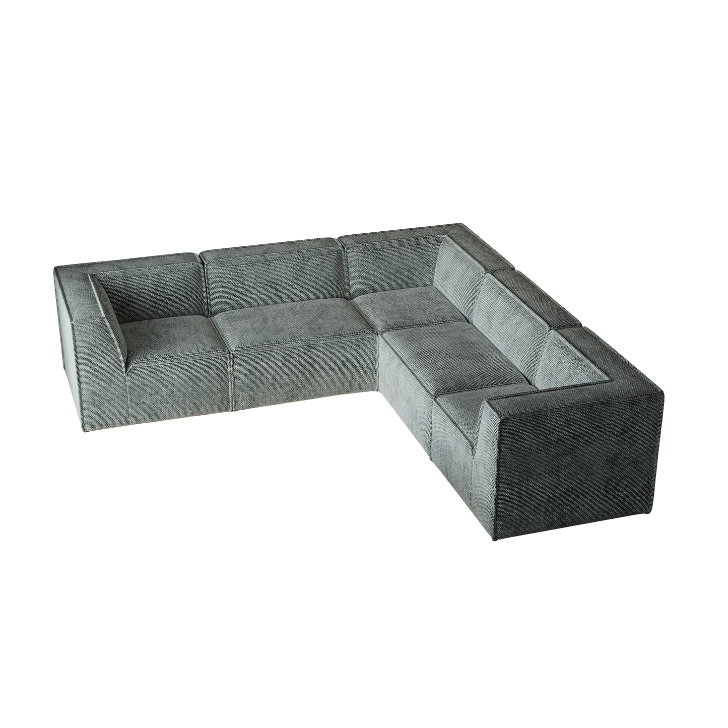 106*106" Chenille Modular L Shaped Sectional Sofa,Luxury Floor Couch Set,Upholstered Indoor Furniture