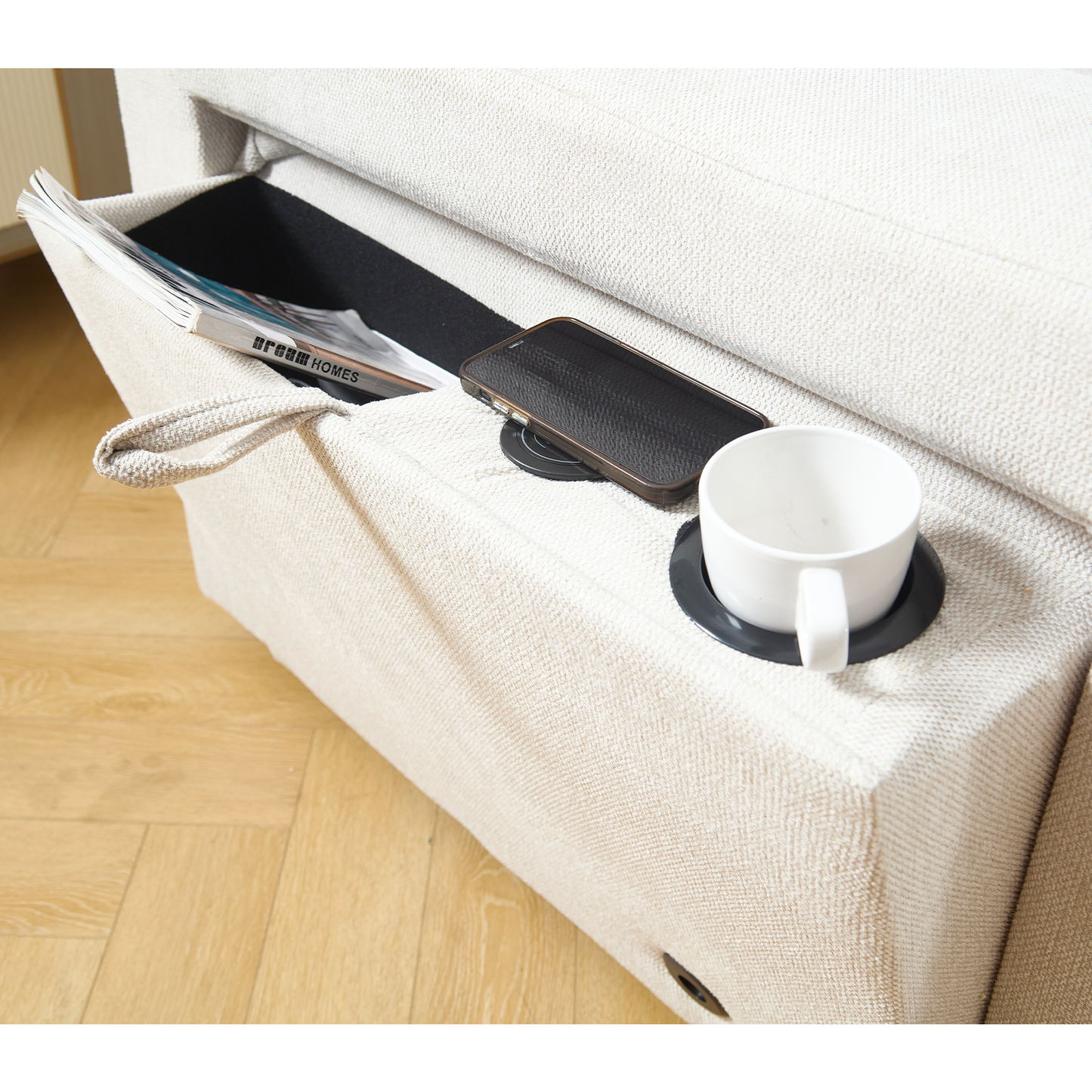 Sectional Couches for Living Room,Modular Couch,Wireless Charging Port & Cup Holders,5-Seat ,DIY Combination,L-Shaped Sofa